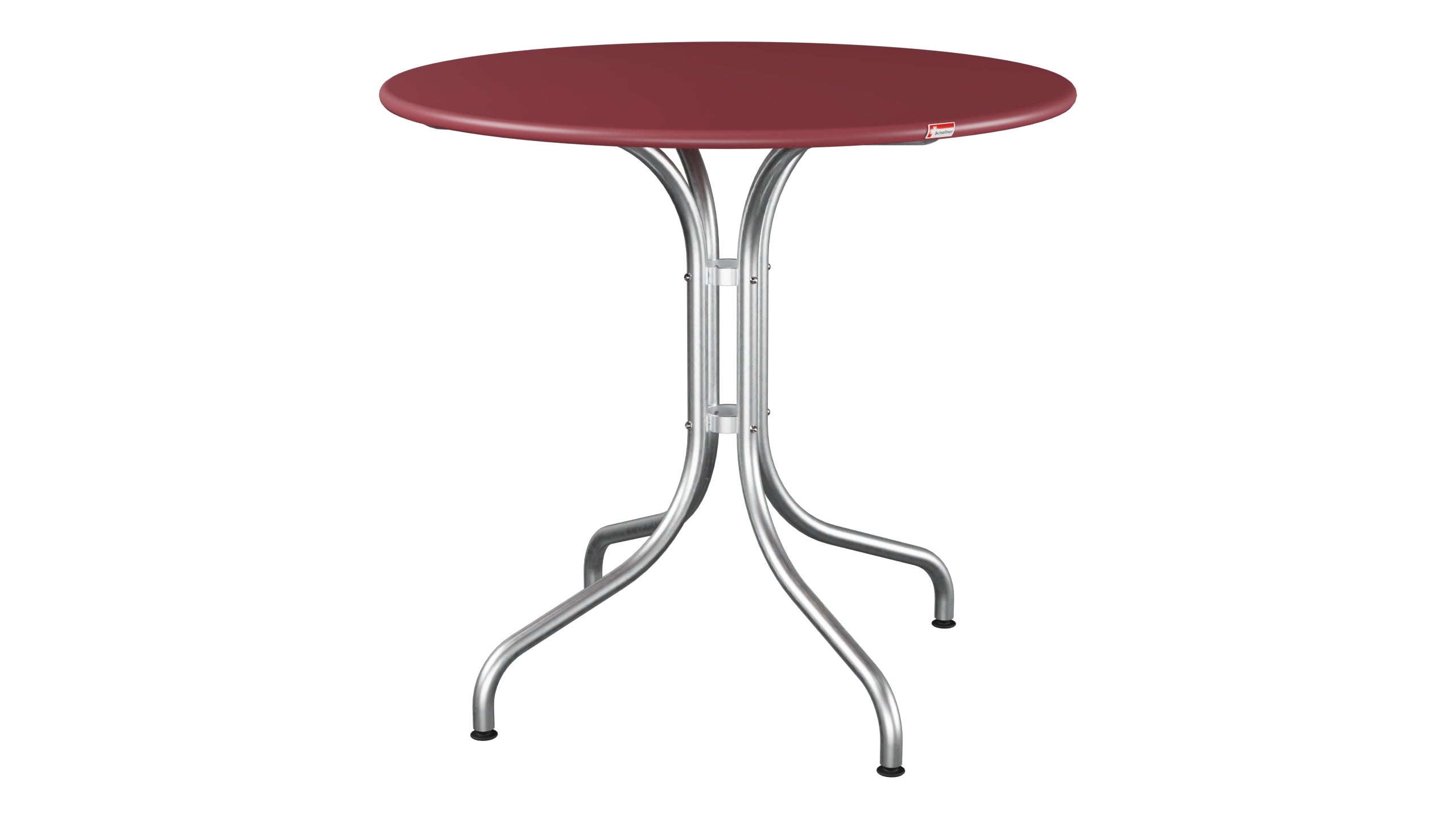 St. Moritz Metall-Gartentisch ø80 in Bordeaux präsentiert im Onlineshop von KAQTU Design AG. Gartentisch ist von Schaffner