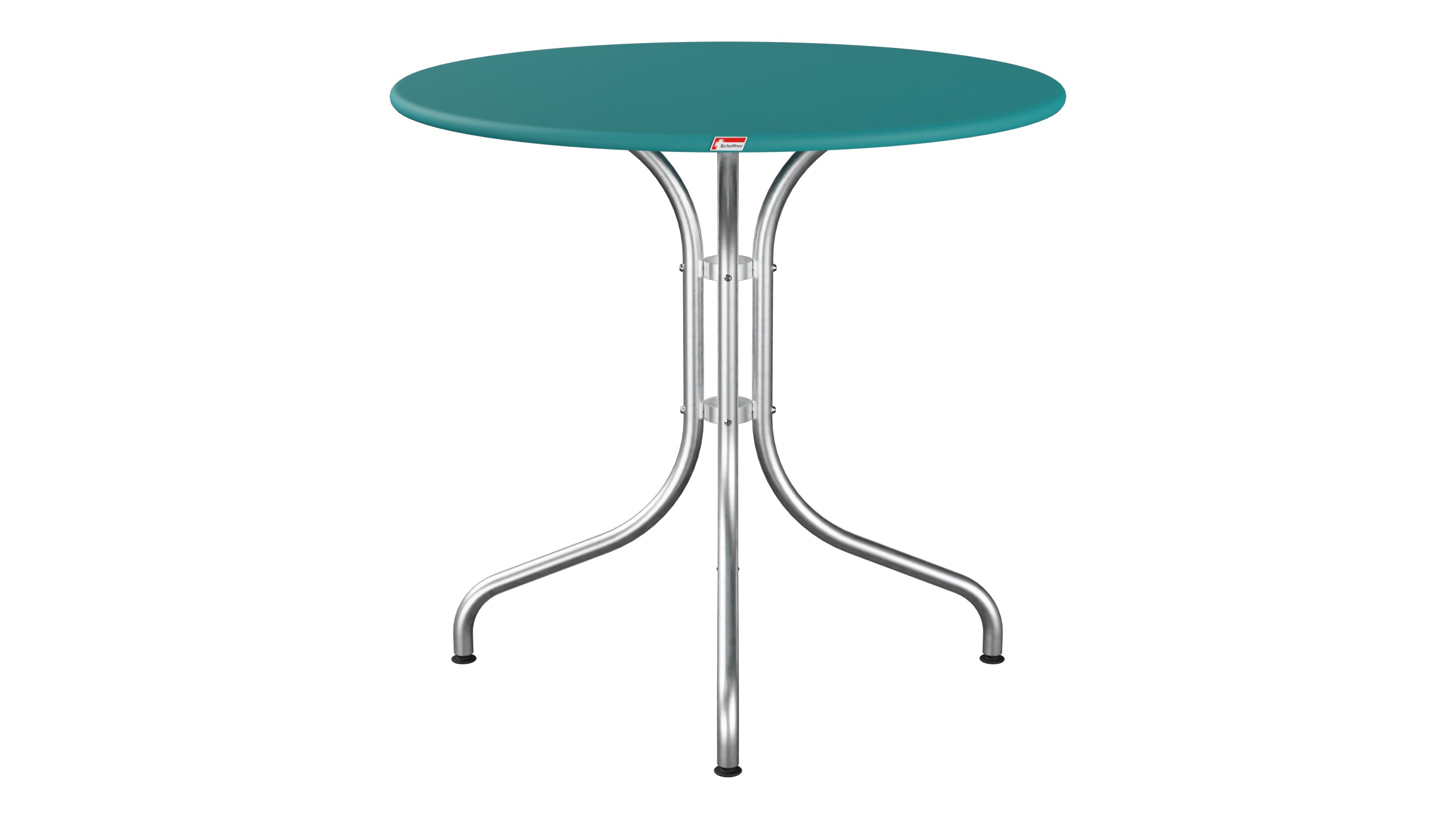 St. Moritz Metall-Gartentisch ø80 in Kaliblau präsentiert im Onlineshop von KAQTU Design AG. Gartentisch ist von Schaffner