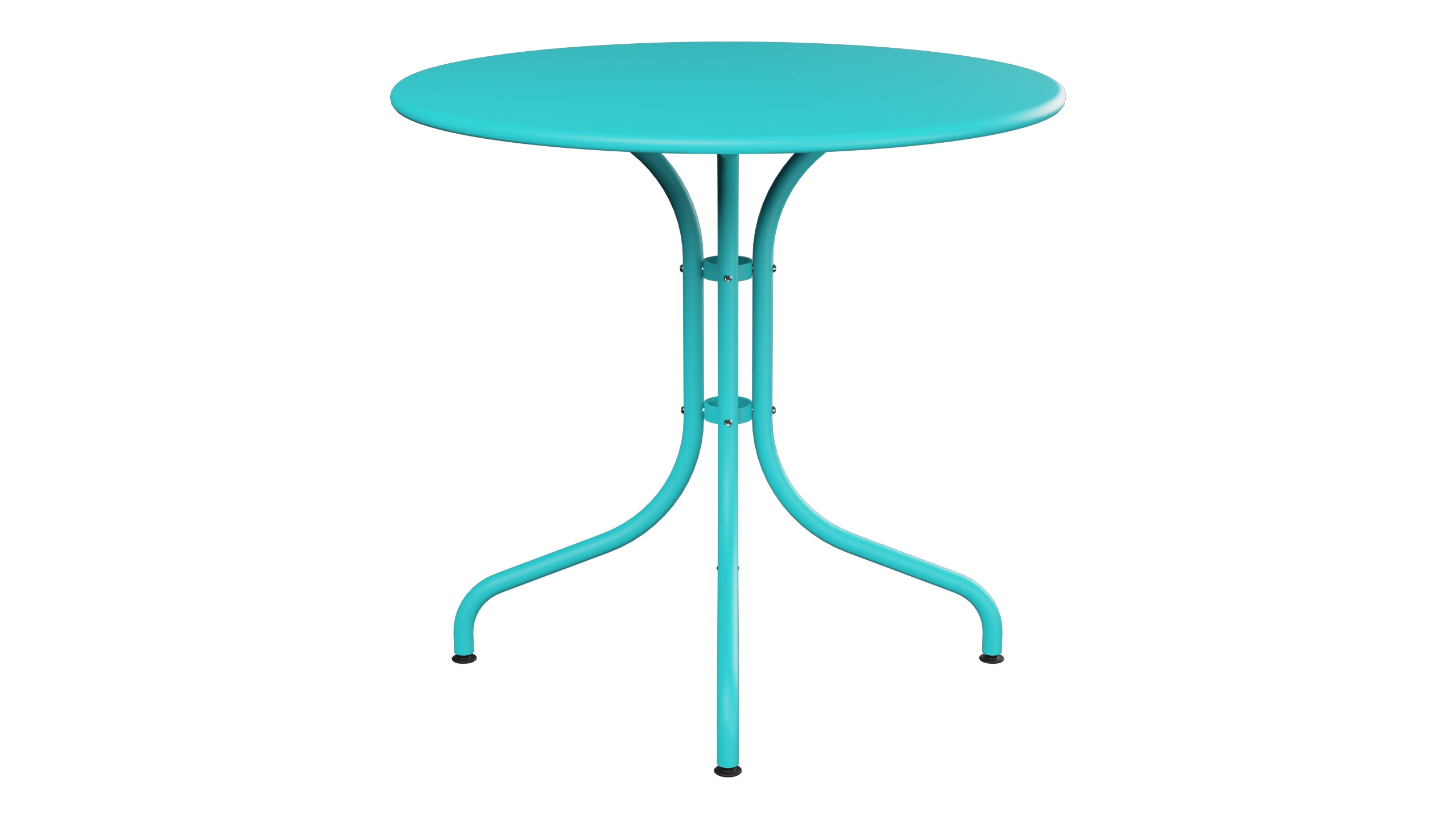 St. Moritz Metall-Gartentisch ø80 in Türkis präsentiert im Onlineshop von KAQTU Design AG. Gartentisch ist von Schaffner