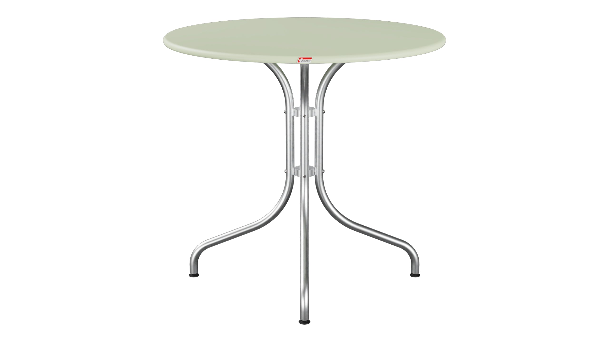 St. Moritz Metall-Gartentisch ø80 in Pastellgrün präsentiert im Onlineshop von KAQTU Design AG. Gartentisch ist von Schaffner