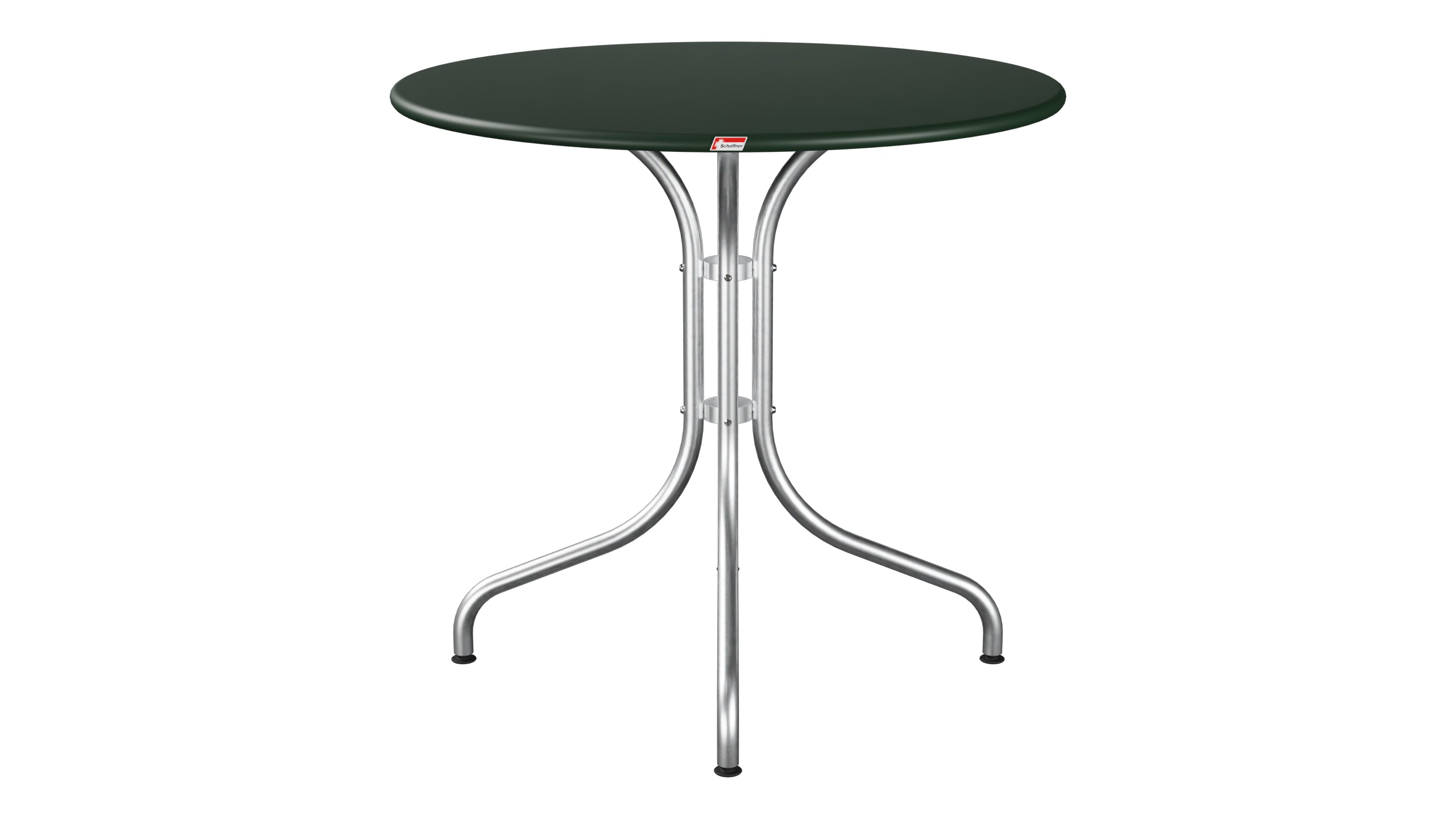 St. Moritz Metall-Gartentisch ø80 in Tannengrün präsentiert im Onlineshop von KAQTU Design AG. Gartentisch ist von Schaffner