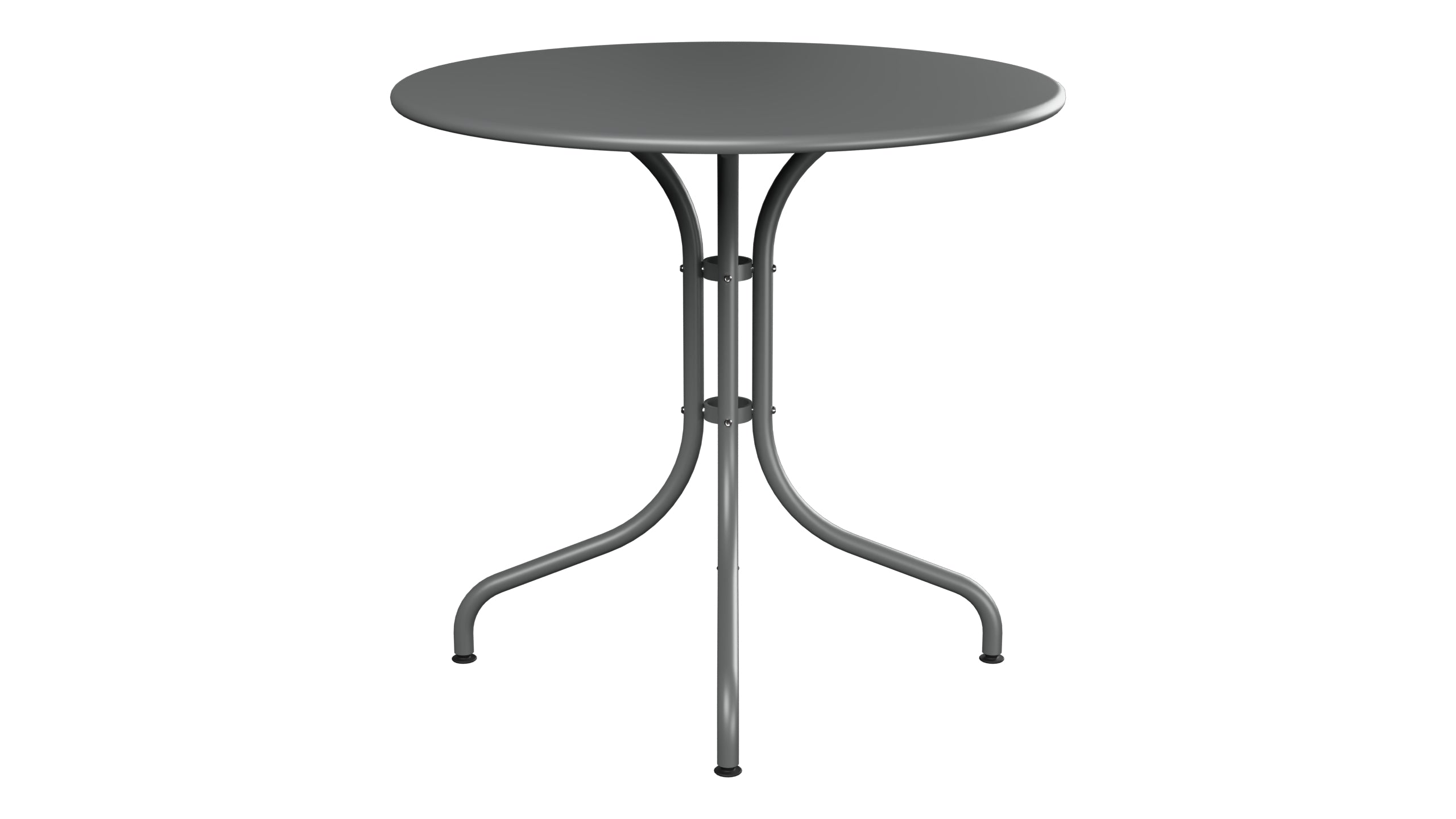 St. Moritz Metall-Gartentisch ø80 in Graphit präsentiert im Onlineshop von KAQTU Design AG. Gartentisch ist von Schaffner