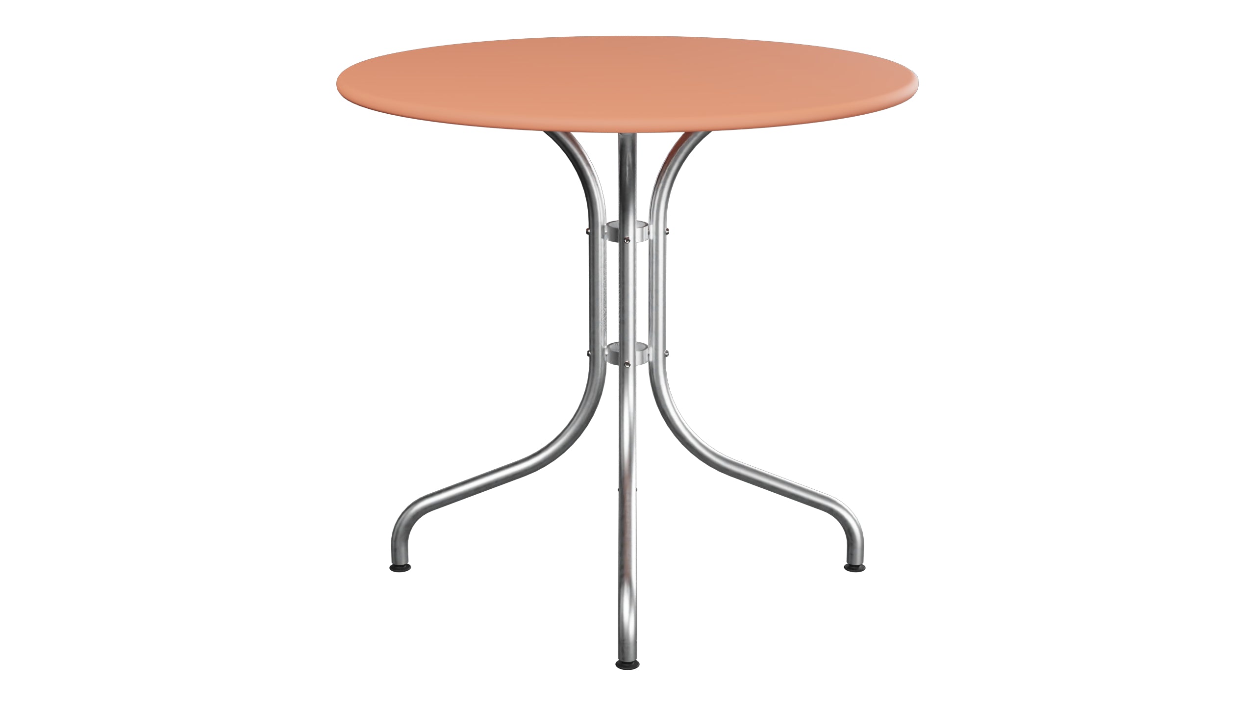 St. Moritz Metall-Gartentisch ø80 in Pastellterracotta präsentiert im Onlineshop von KAQTU Design AG. Gartentisch ist von Schaffner