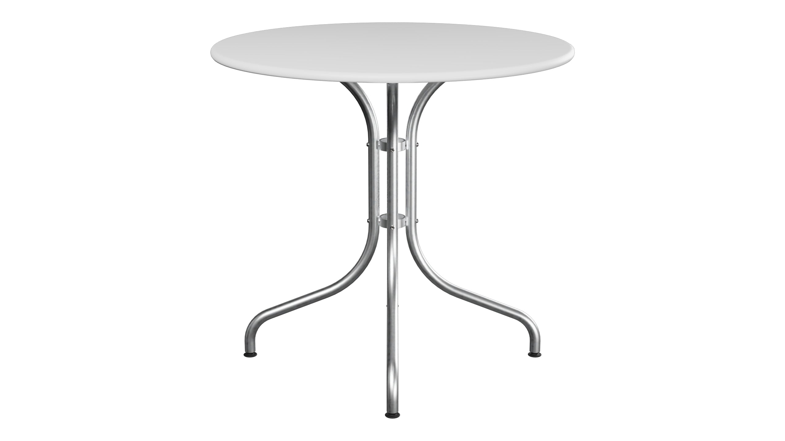 St. Moritz Metall-Gartentisch ø80 in Weiss präsentiert im Onlineshop von KAQTU Design AG. Gartentisch ist von Schaffner