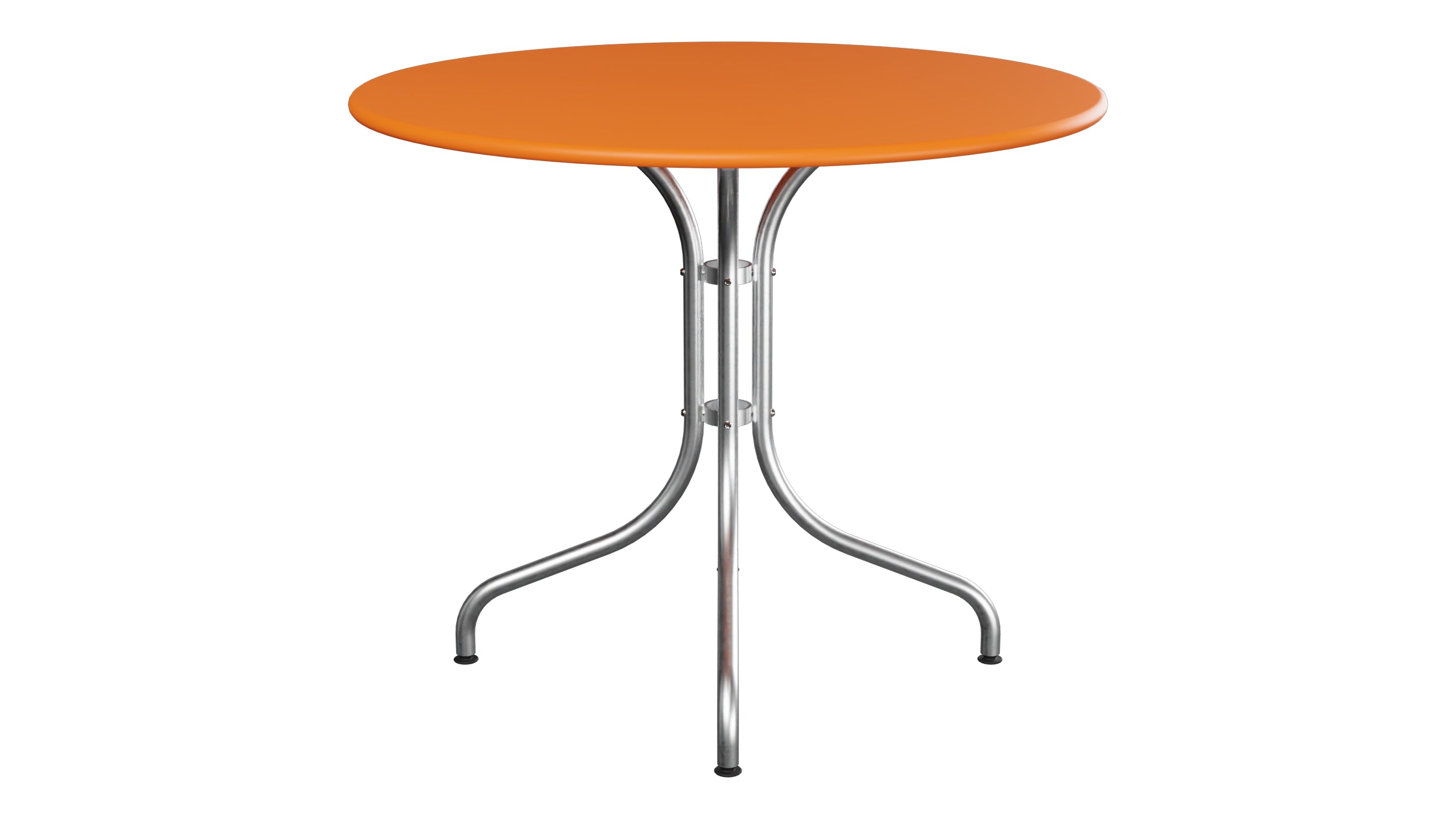 St. Moritz Metall-Gartentisch ø90 in Orange präsentiert im Onlineshop von KAQTU Design AG. Gartentisch ist von Schaffner