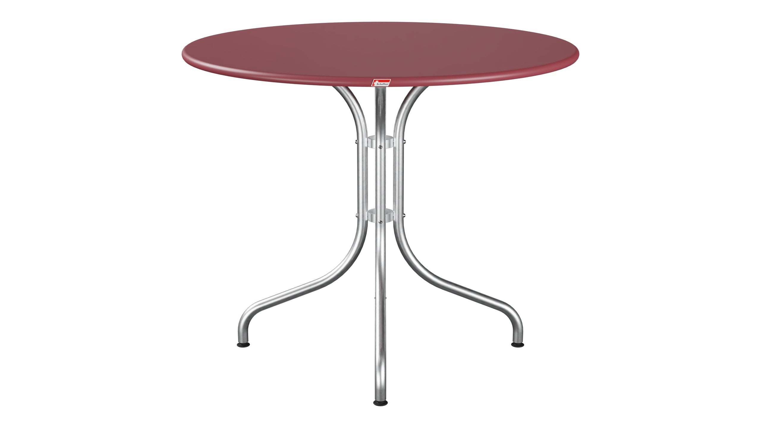 St. Moritz Metall-Gartentisch ø90 in Bordeaux präsentiert im Onlineshop von KAQTU Design AG. Gartentisch ist von Schaffner