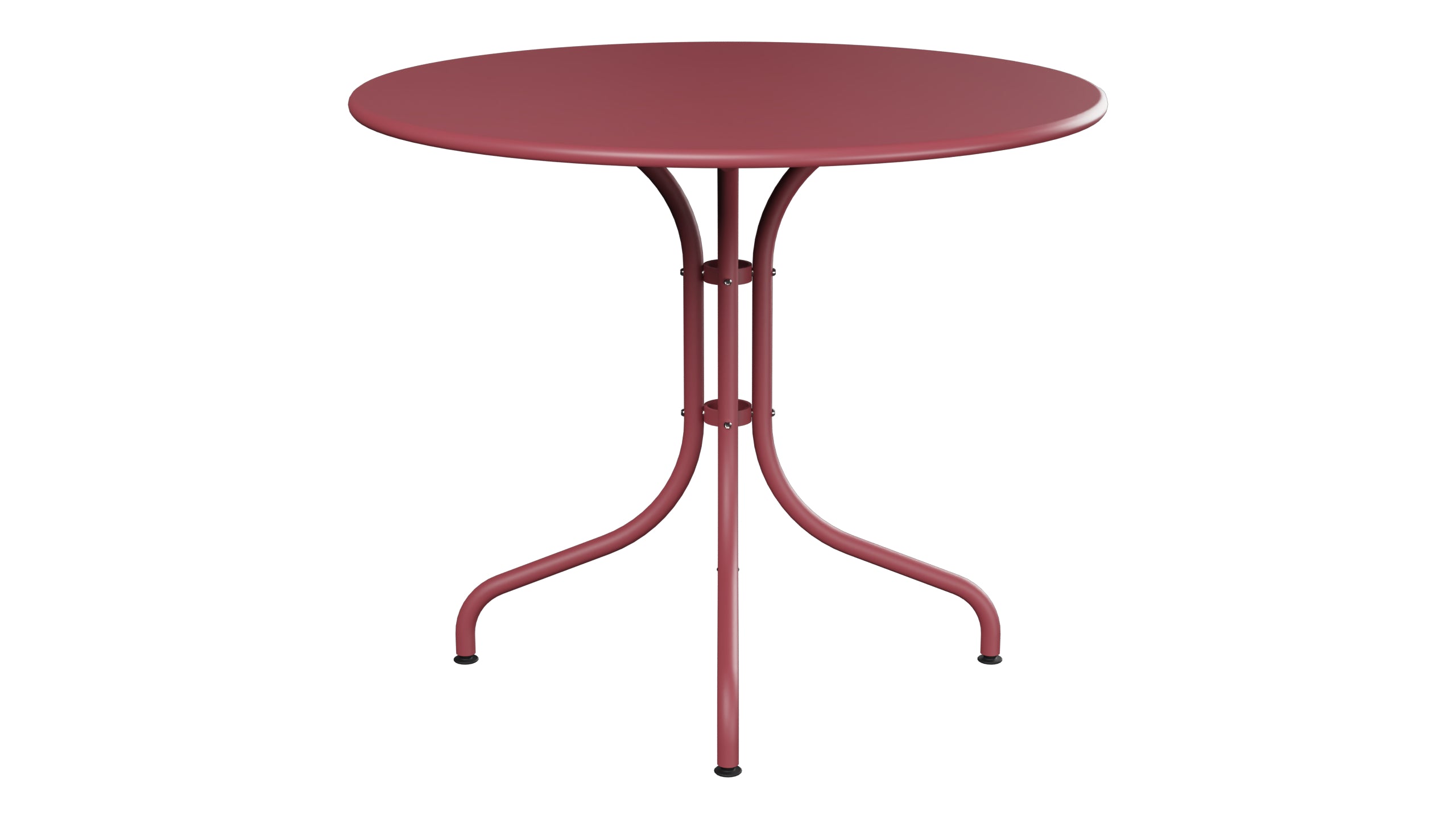 St. Moritz Metall-Gartentisch ø90 in Bordeaux präsentiert im Onlineshop von KAQTU Design AG. Gartentisch ist von Schaffner