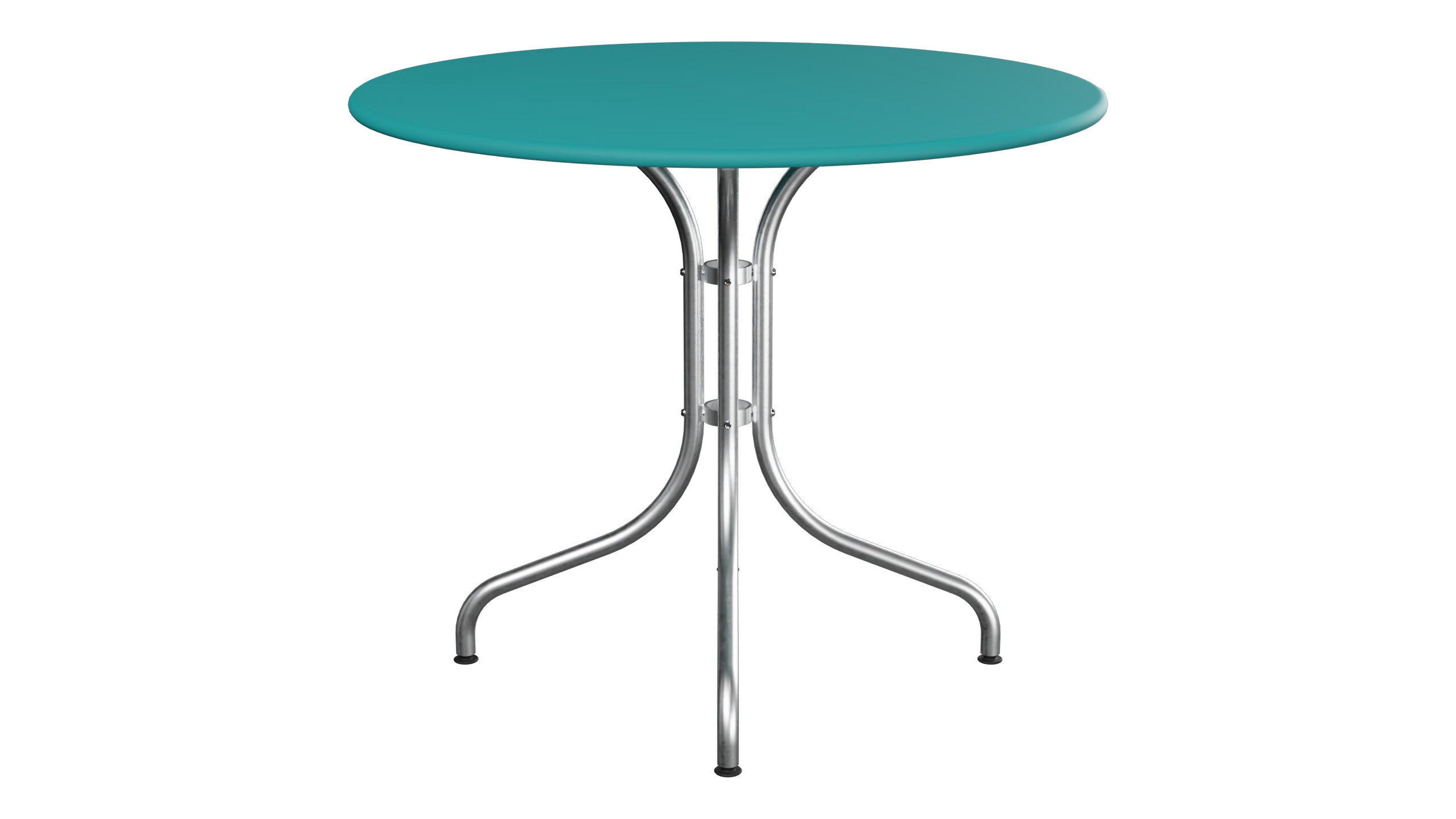St. Moritz Metall-Gartentisch ø90 in Kaliblau präsentiert im Onlineshop von KAQTU Design AG. Gartentisch ist von Schaffner