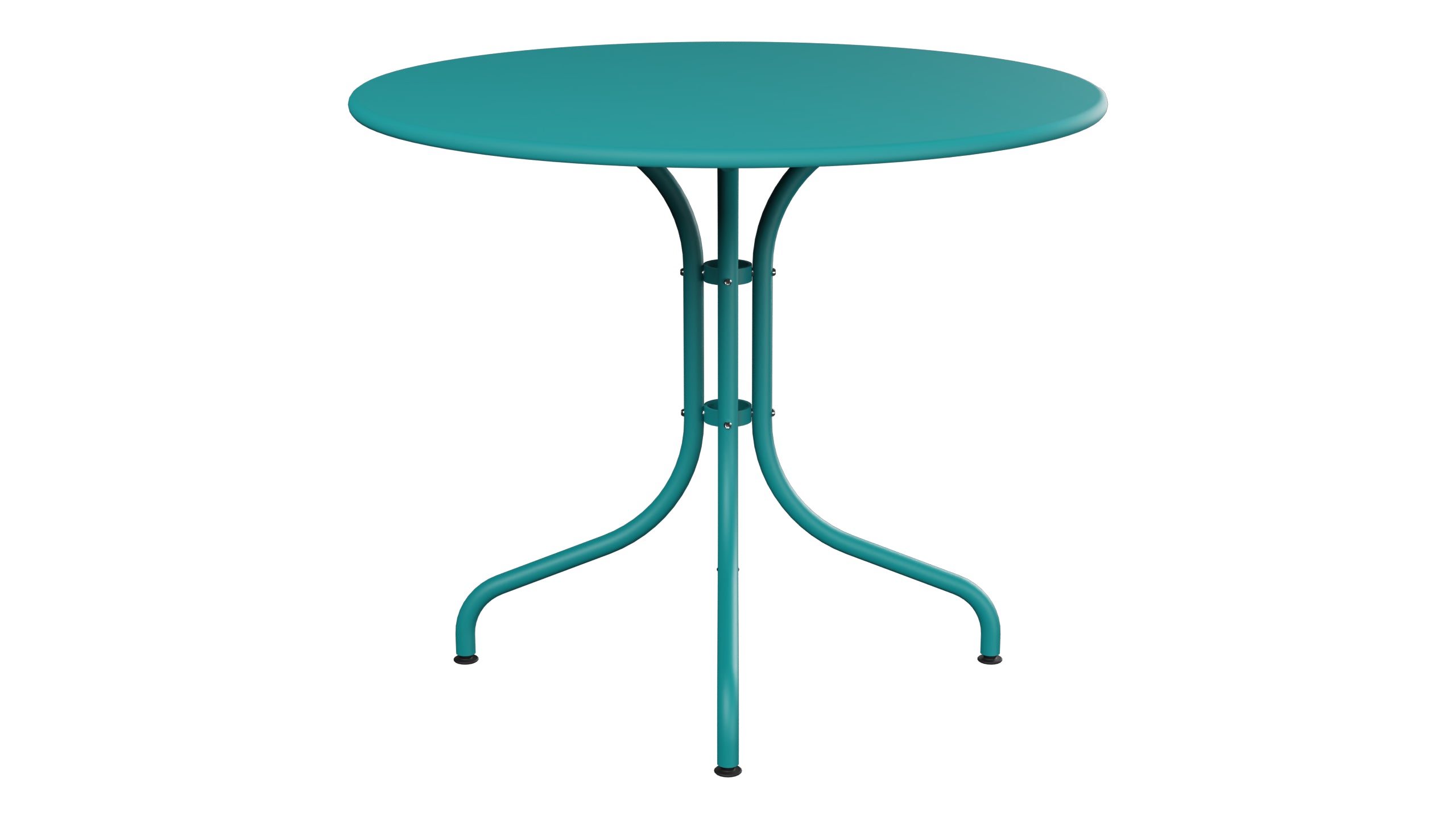 St. Moritz Metall-Gartentisch ø90 in Kaliblau präsentiert im Onlineshop von KAQTU Design AG. Gartentisch ist von Schaffner