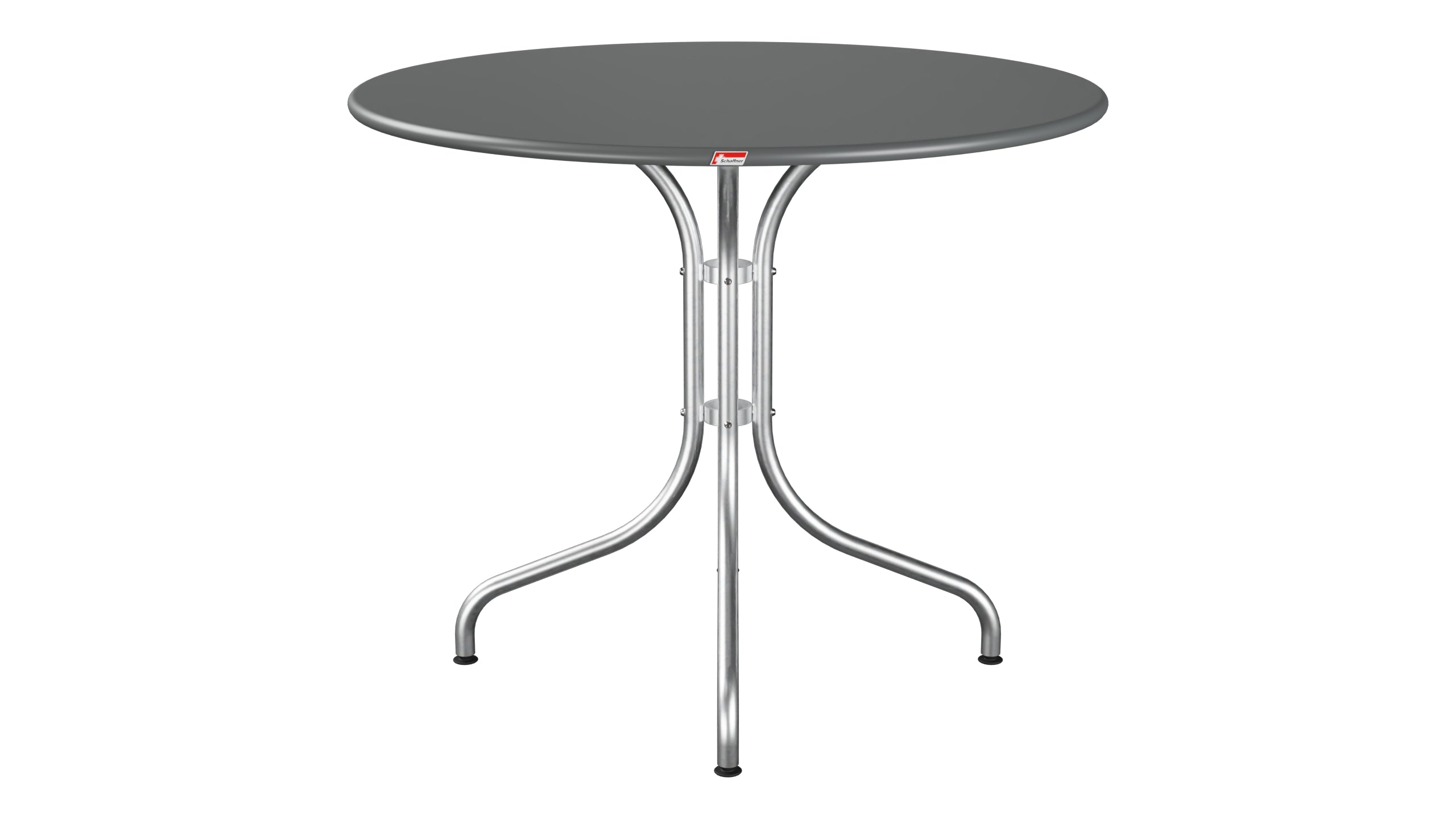 St. Moritz Metall-Gartentisch ø90 in Graphit präsentiert im Onlineshop von KAQTU Design AG. Gartentisch ist von Schaffner