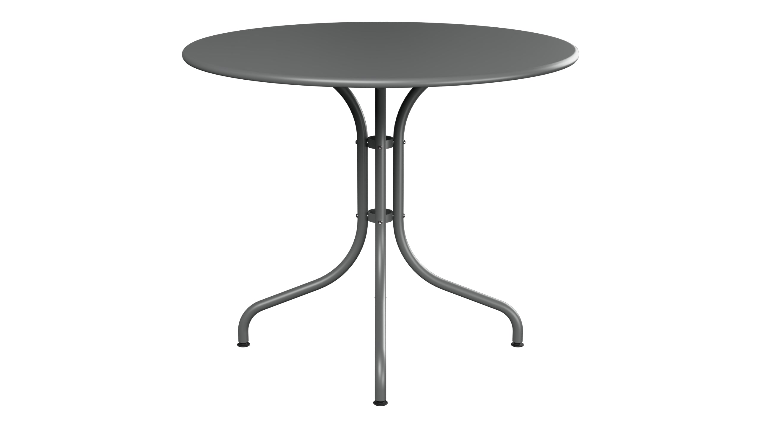 St. Moritz Metall-Gartentisch ø90 in Graphit präsentiert im Onlineshop von KAQTU Design AG. Gartentisch ist von Schaffner