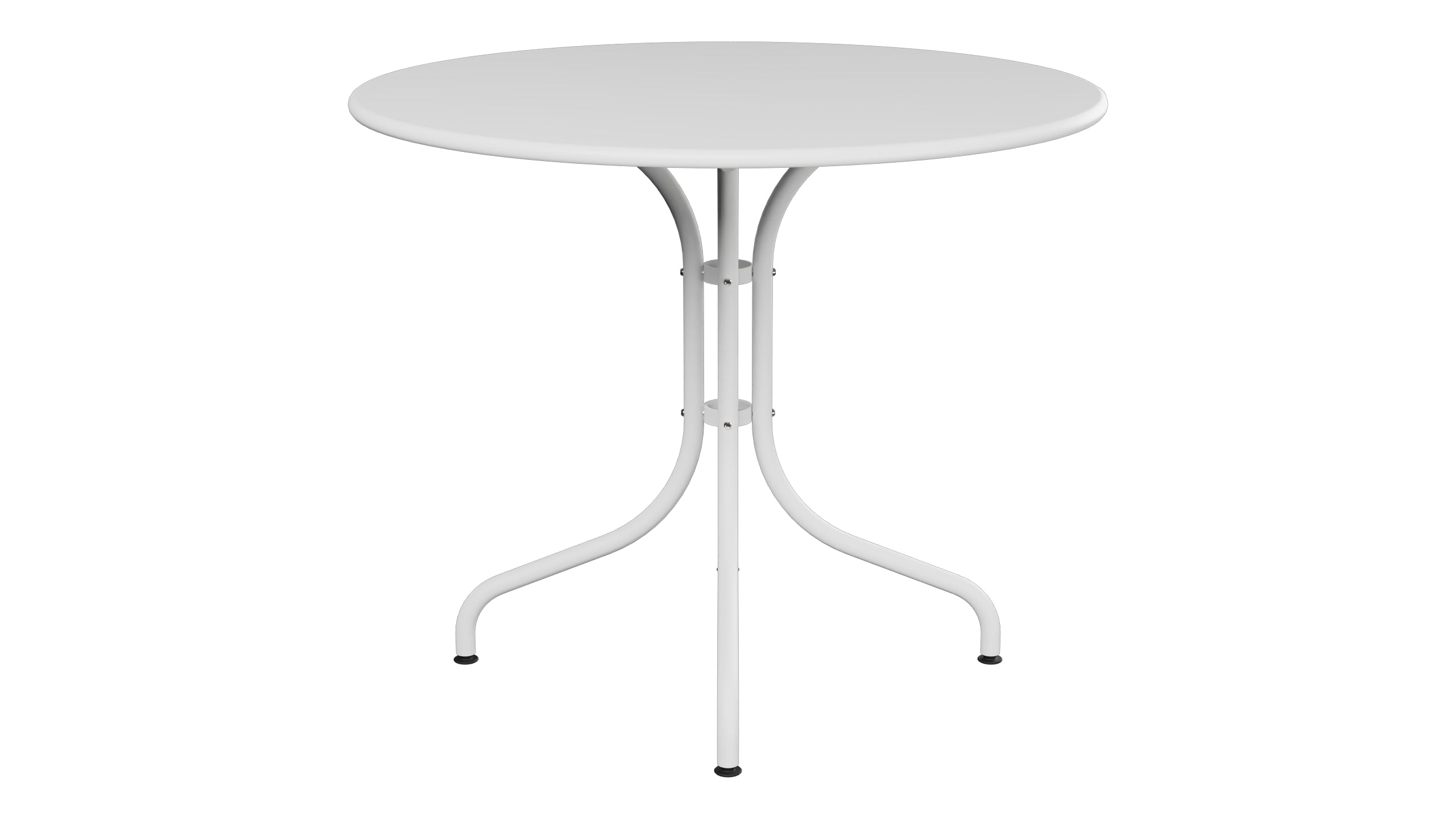 St. Moritz Metall-Gartentisch ø90 in Weiss präsentiert im Onlineshop von KAQTU Design AG. Gartentisch ist von Schaffner