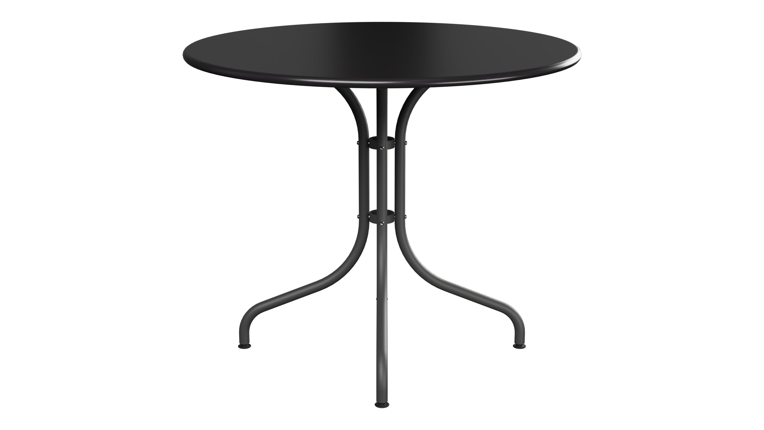 St. Moritz Metall-Gartentisch ø90 in Schwarz präsentiert im Onlineshop von KAQTU Design AG. Gartentisch ist von Schaffner