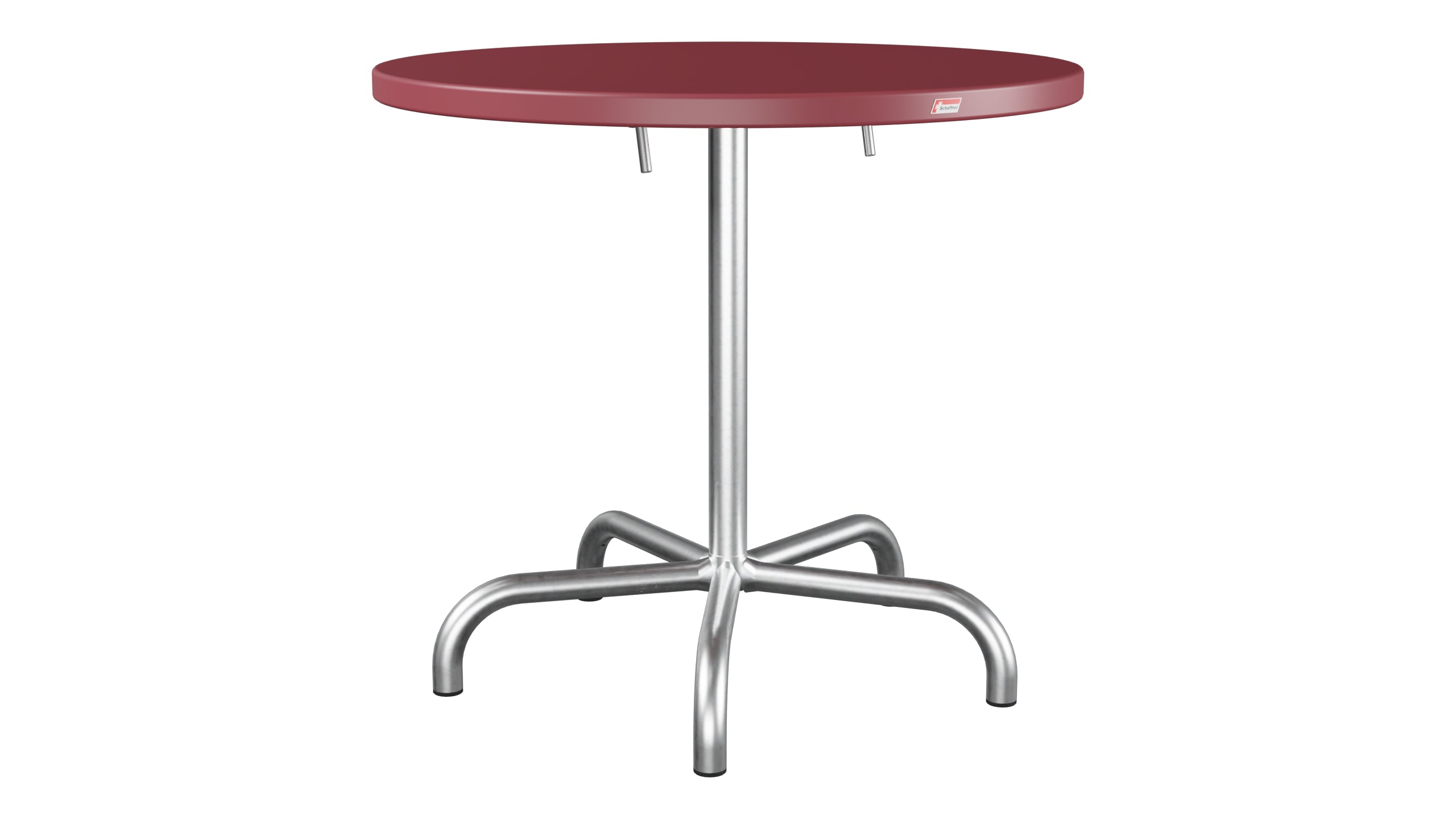 Säntis Metall-Gartentisch ø80 klappbar in Bordeaux präsentiert im Onlineshop von KAQTU Design AG. Gartentisch ist von Schaffner