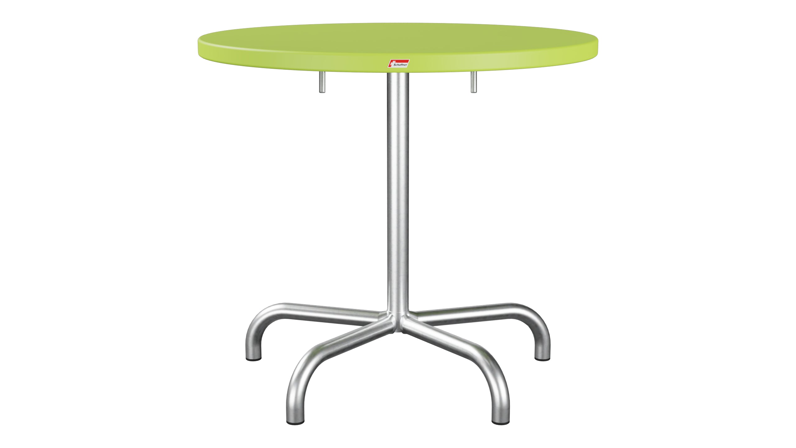 Säntis Metall-Gartentisch ø80 klappbar in Hellgrün präsentiert im Onlineshop von KAQTU Design AG. Gartentisch ist von Schaffner