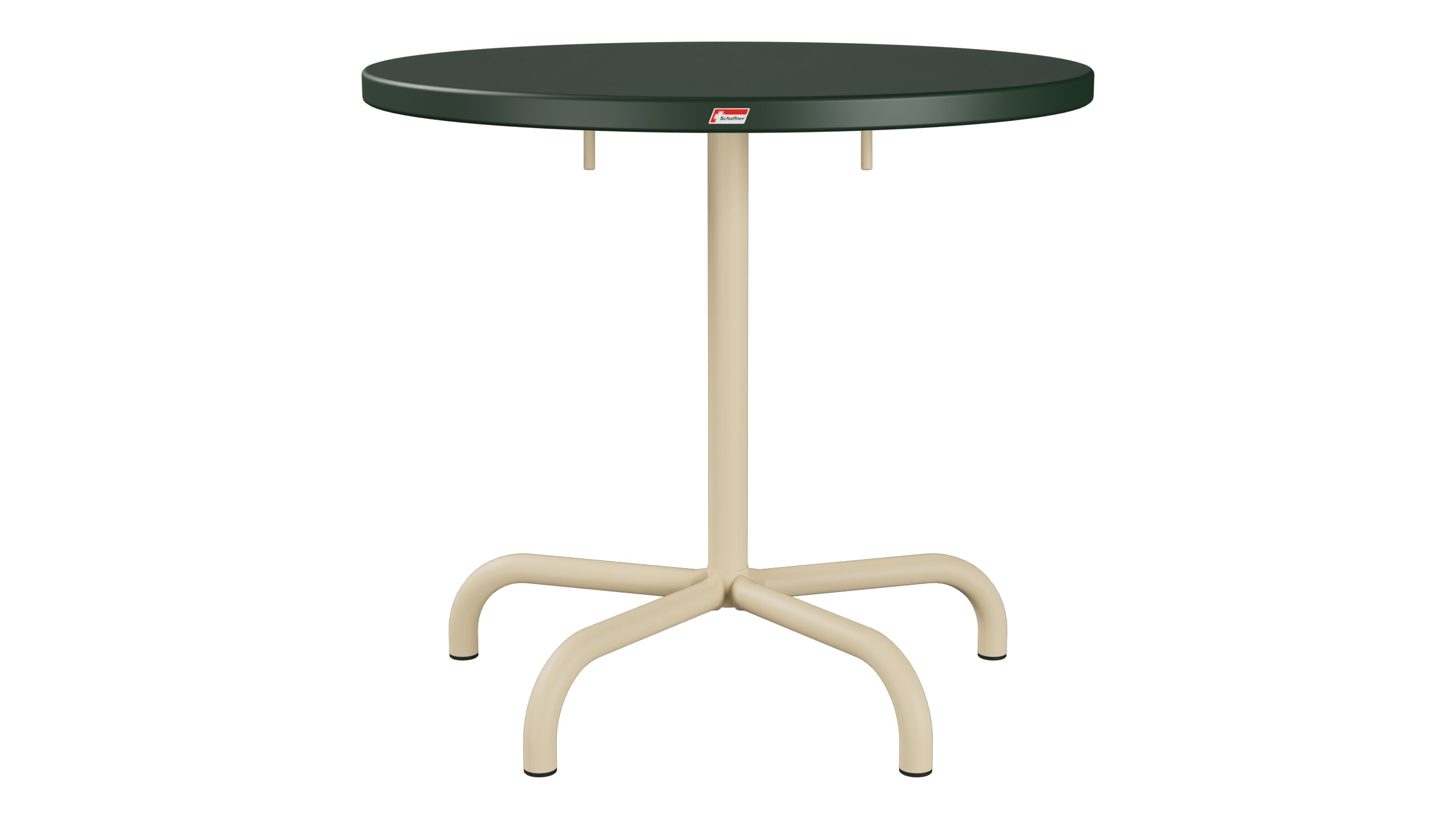 Säntis Metall-Gartentisch ø80 klappbar in Tannengrün präsentiert im Onlineshop von KAQTU Design AG. Gartentisch ist von Schaffner