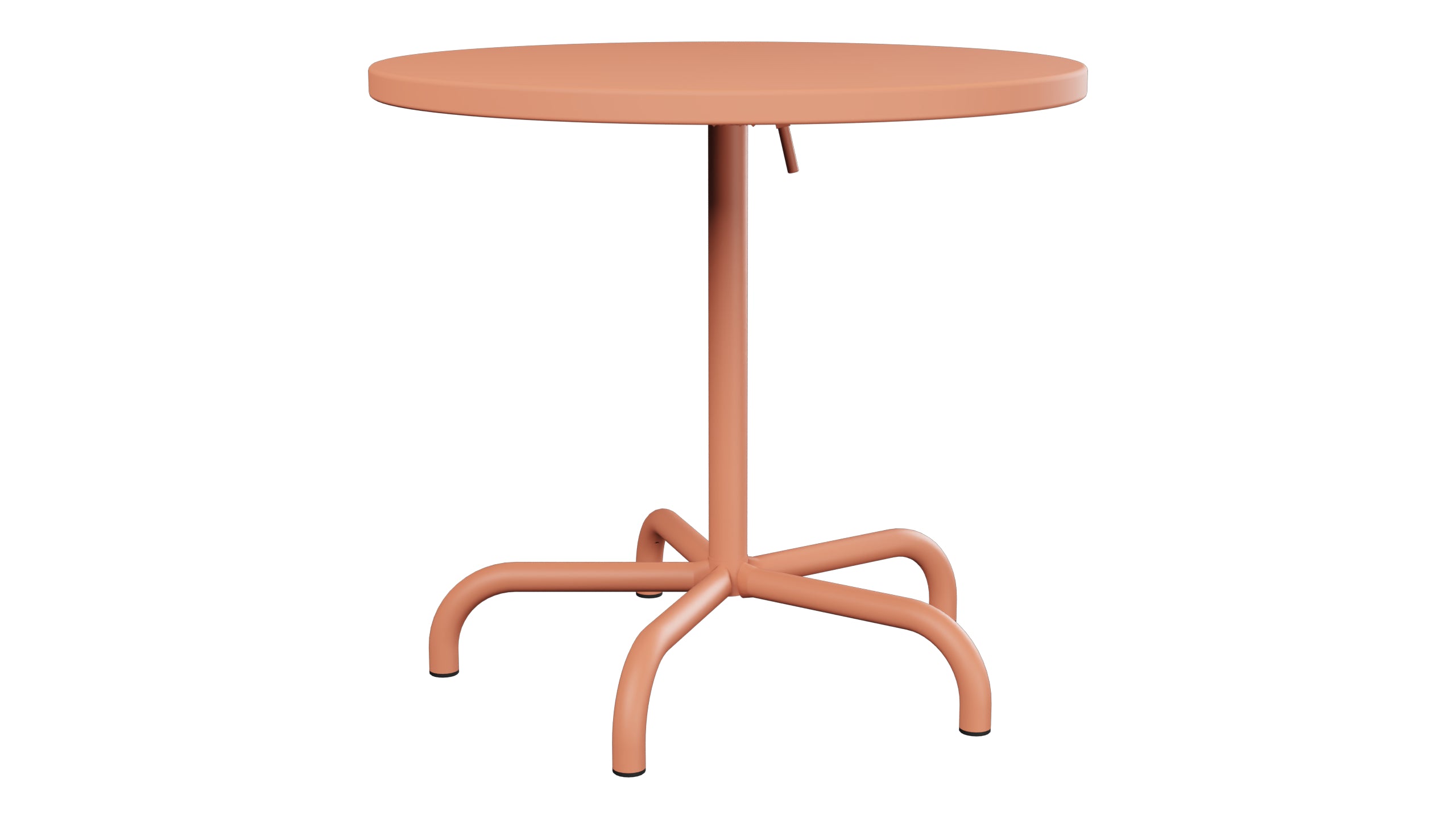 Säntis Metall-Gartentisch ø80 klappbar in Pastellterracotta präsentiert im Onlineshop von KAQTU Design AG. Gartentisch ist von Schaffner