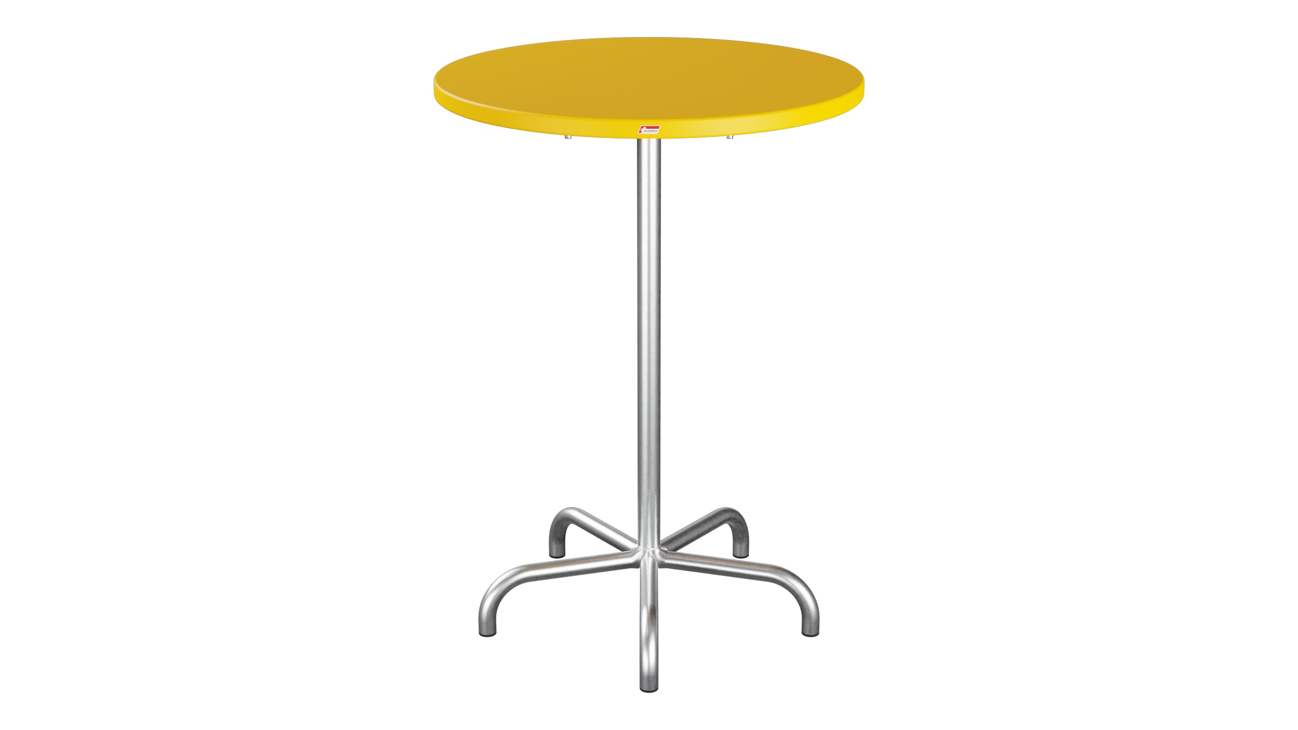 Säntis Metall-Stehtisch Outdoor ø80 / 110 klappbar in Gelb präsentiert im Onlineshop von KAQTU Design AG. Hochtisch Outdoor ist von Schaffner
