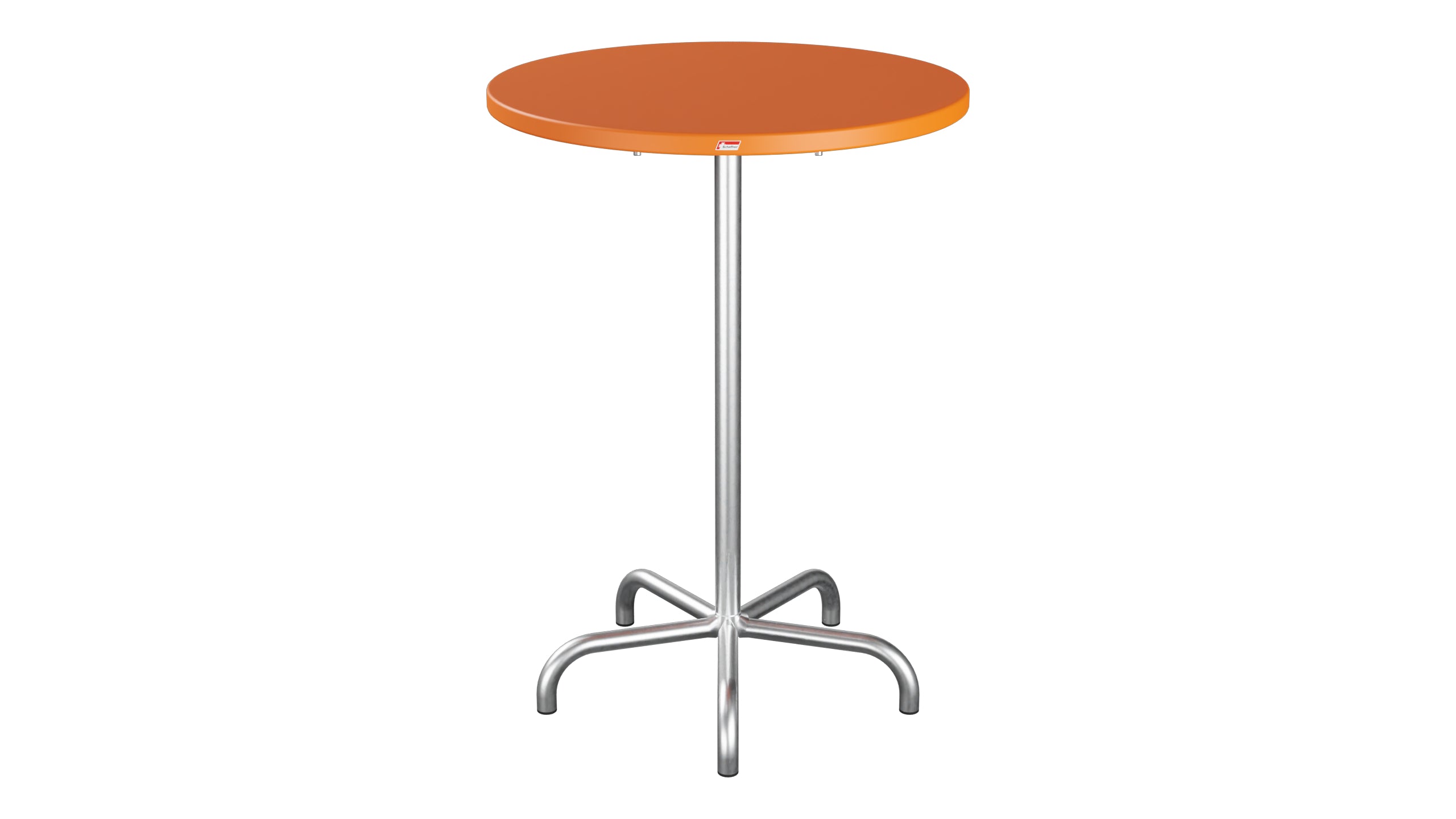 Säntis Metall-Stehtisch Outdoor ø80 / 110 klappbar in Orange präsentiert im Onlineshop von KAQTU Design AG. Hochtisch Outdoor ist von Schaffner
