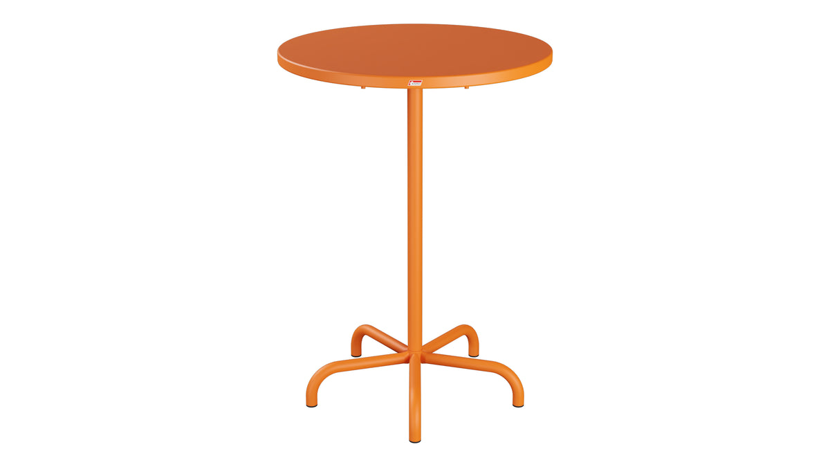 Säntis Metall-Stehtisch Outdoor ø80 / 110 klappbar in Orange präsentiert im Onlineshop von KAQTU Design AG. Hochtisch Outdoor ist von Schaffner