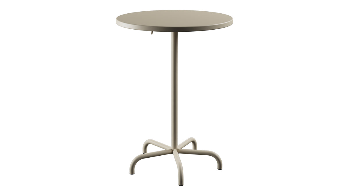 Säntis Metall-Stehtisch Outdoor ø80 / 110 klappbar in Pastellsand präsentiert im Onlineshop von KAQTU Design AG. Hochtisch Outdoor ist von Schaffner