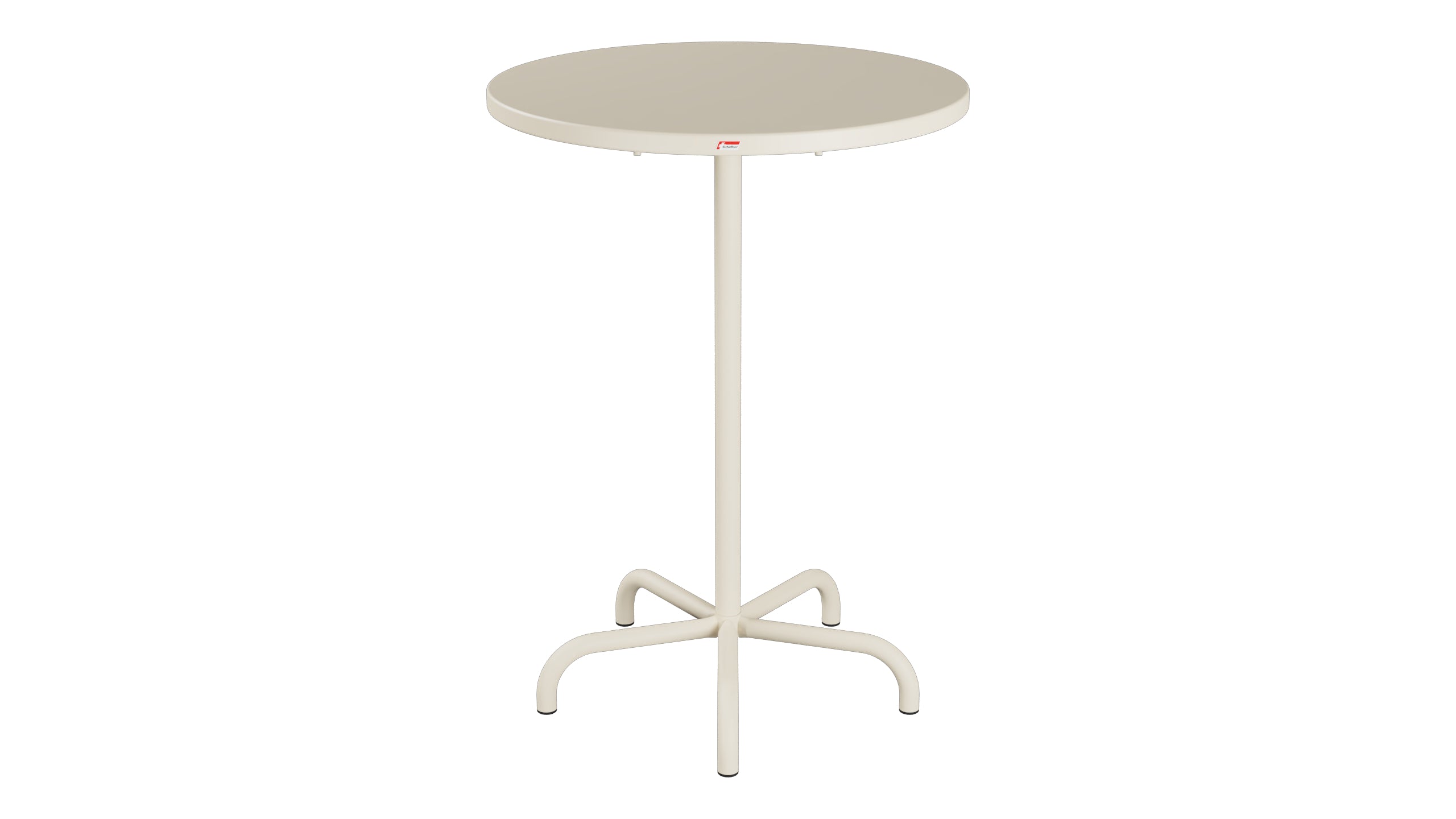 Säntis Metall-Stehtisch Outdoor ø80 / 110 klappbar in Pastellsand präsentiert im Onlineshop von KAQTU Design AG. Hochtisch Outdoor ist von Schaffner