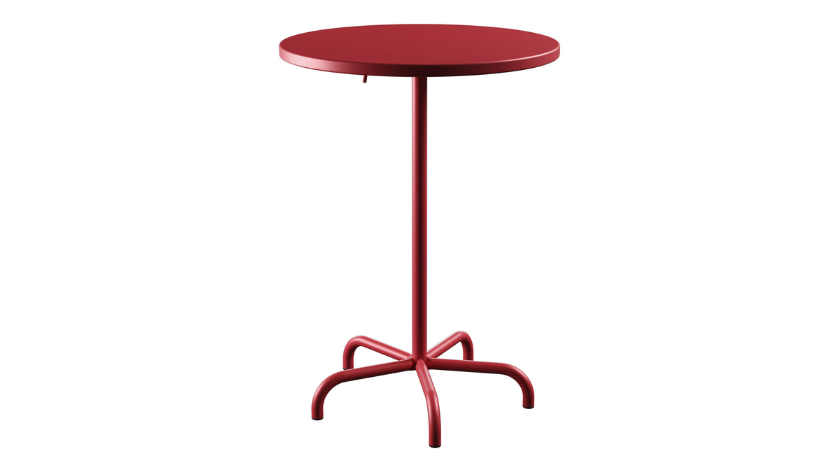 Säntis Metall-Stehtisch Outdoor ø80 / 110 klappbar in Ahornrot präsentiert im Onlineshop von KAQTU Design AG. Hochtisch Outdoor ist von Schaffner