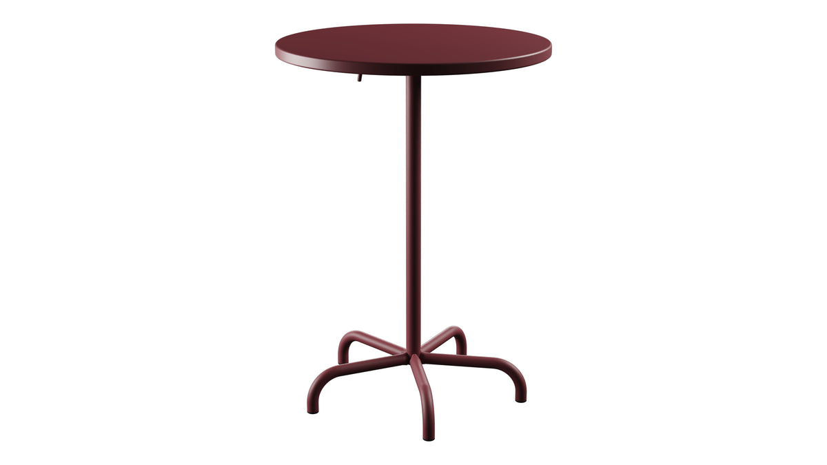 Säntis Metall-Stehtisch Outdoor ø80 / 110 klappbar in Bordeaux präsentiert im Onlineshop von KAQTU Design AG. Hochtisch Outdoor ist von Schaffner