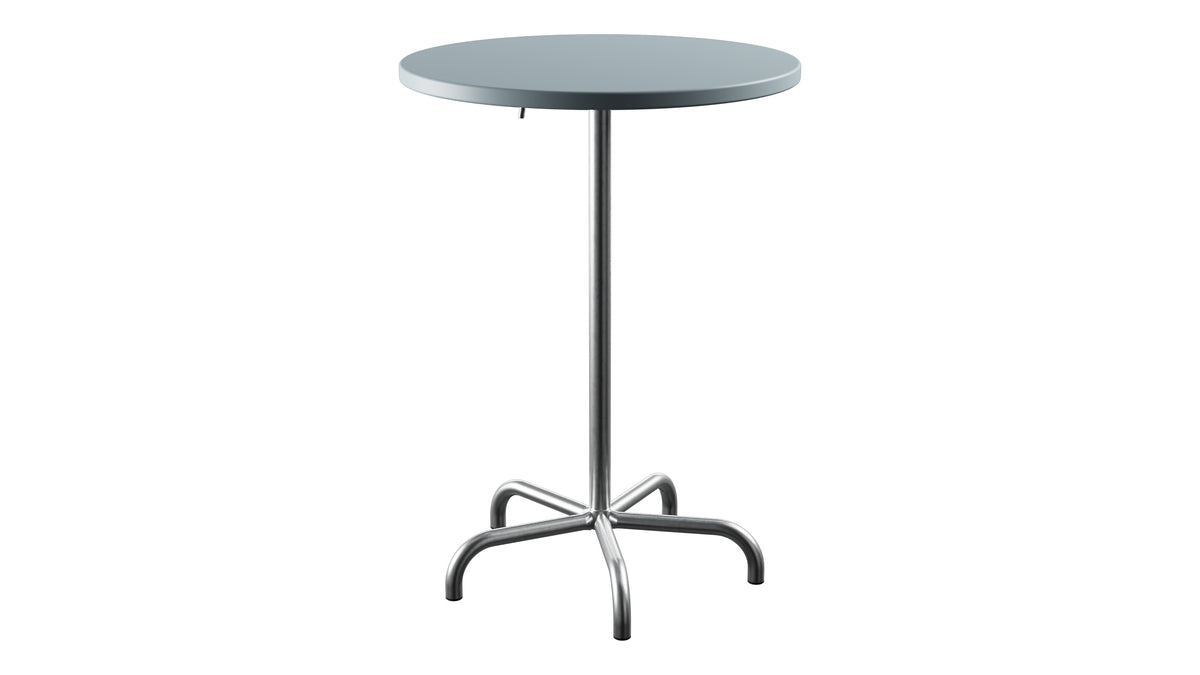 Säntis Metall-Stehtisch Outdoor ø80 / 110 klappbar in Pastellblau präsentiert im Onlineshop von KAQTU Design AG. Hochtisch Outdoor ist von Schaffner