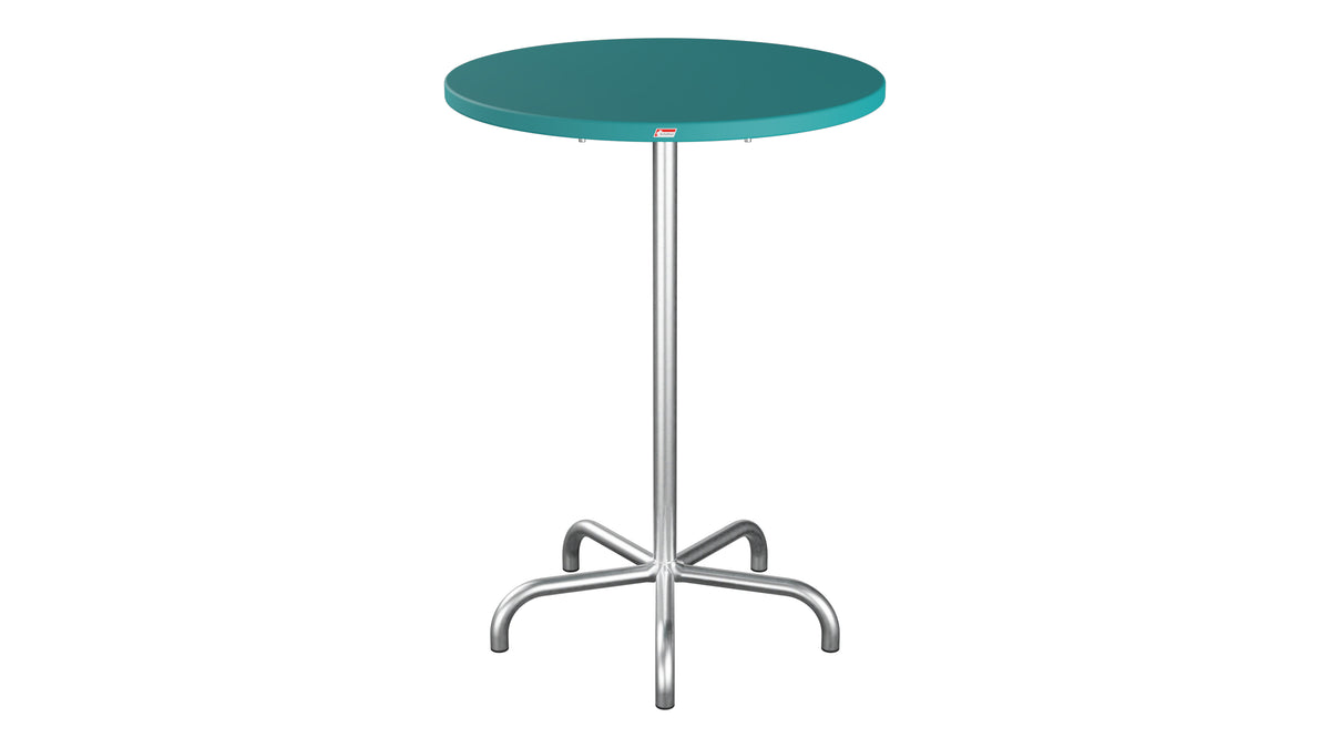 Säntis Metall-Stehtisch Outdoor ø80 / 110 klappbar in Kaliblau präsentiert im Onlineshop von KAQTU Design AG. Hochtisch Outdoor ist von Schaffner