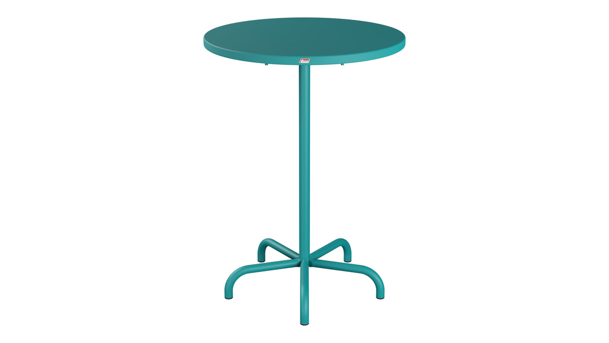 Säntis Metall-Stehtisch Outdoor ø80 / 110 klappbar in Kaliblau präsentiert im Onlineshop von KAQTU Design AG. Hochtisch Outdoor ist von Schaffner