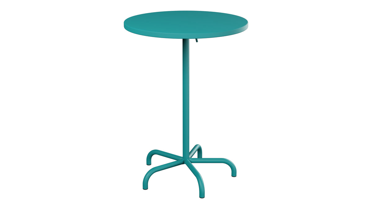 Säntis Metall-Stehtisch Outdoor ø80 / 110 klappbar in Kaliblau präsentiert im Onlineshop von KAQTU Design AG. Hochtisch Outdoor ist von Schaffner