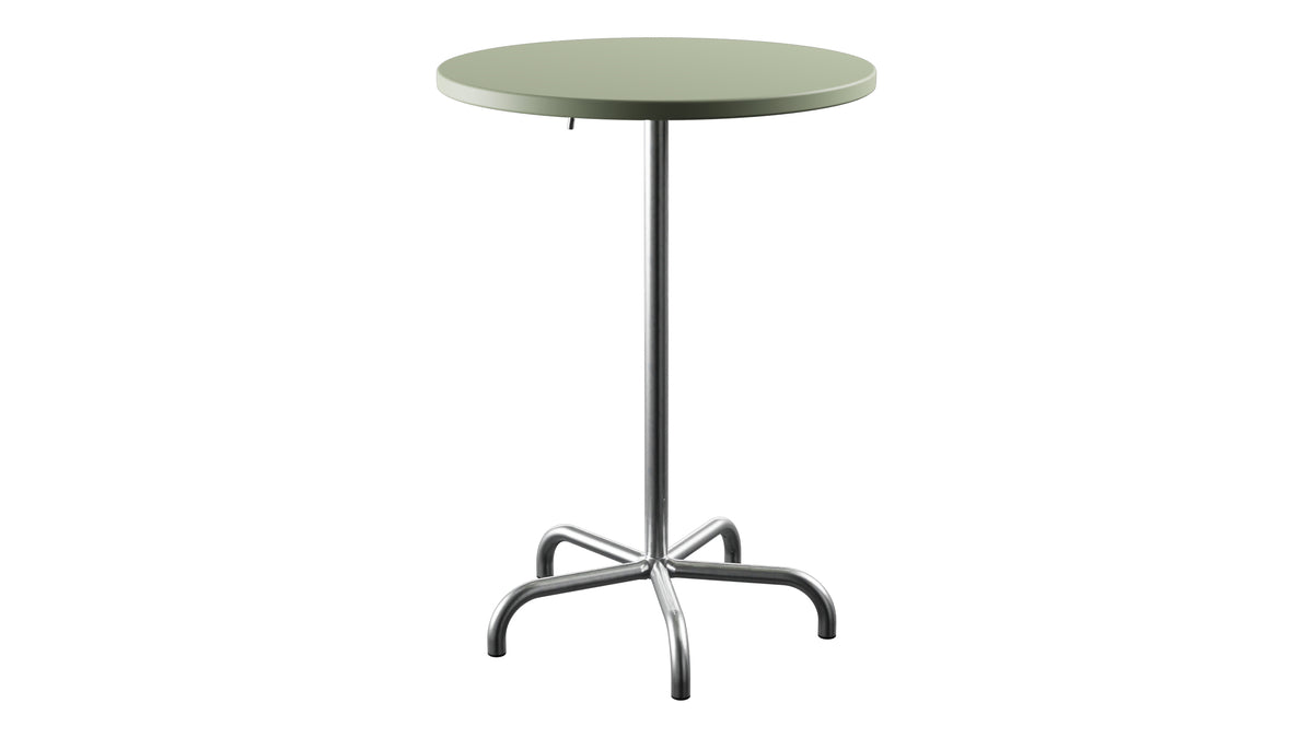 Säntis Metall-Stehtisch Outdoor ø80 / 110 klappbar in Pastellgrün präsentiert im Onlineshop von KAQTU Design AG. Hochtisch Outdoor ist von Schaffner