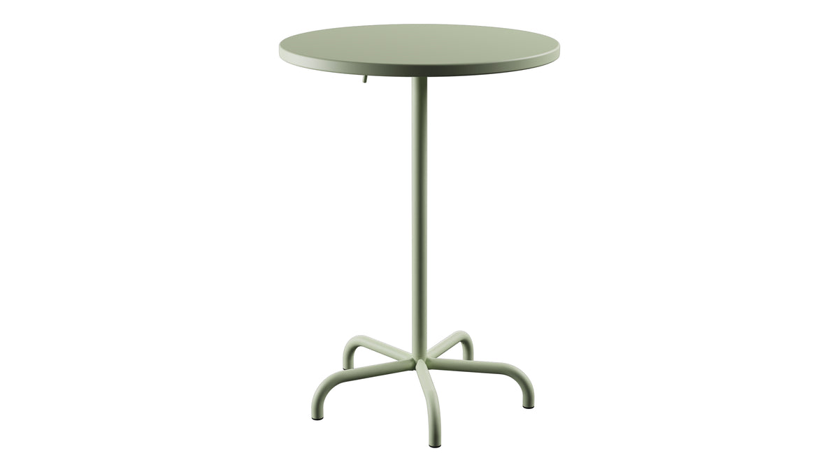 Säntis Metall-Stehtisch Outdoor ø80 / 110 klappbar in Pastellgrün präsentiert im Onlineshop von KAQTU Design AG. Hochtisch Outdoor ist von Schaffner