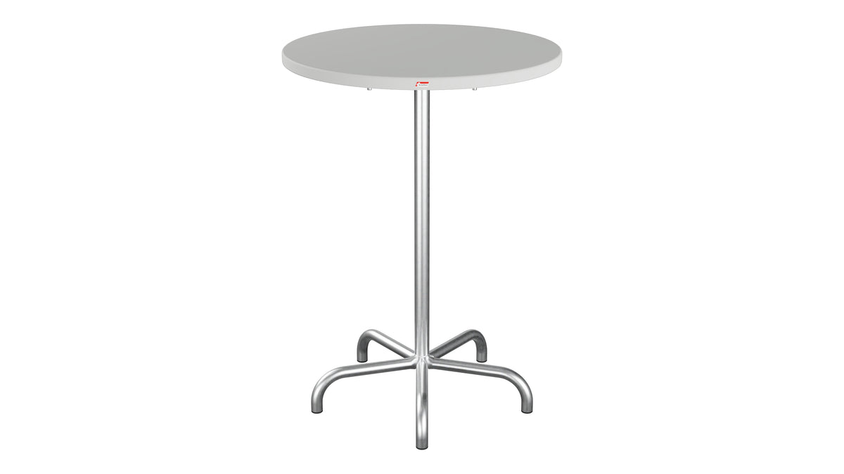 Säntis Metall-Stehtisch Outdoor ø80 / 110 klappbar in Alusilber präsentiert im Onlineshop von KAQTU Design AG. Hochtisch Outdoor ist von Schaffner