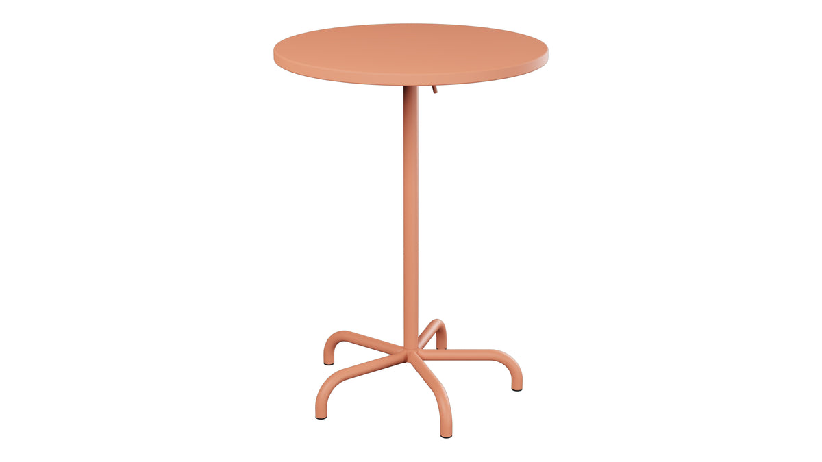 Säntis Metall-Stehtisch Outdoor ø80 / 110 klappbar in Pastellterracotta präsentiert im Onlineshop von KAQTU Design AG. Hochtisch Outdoor ist von Schaffner