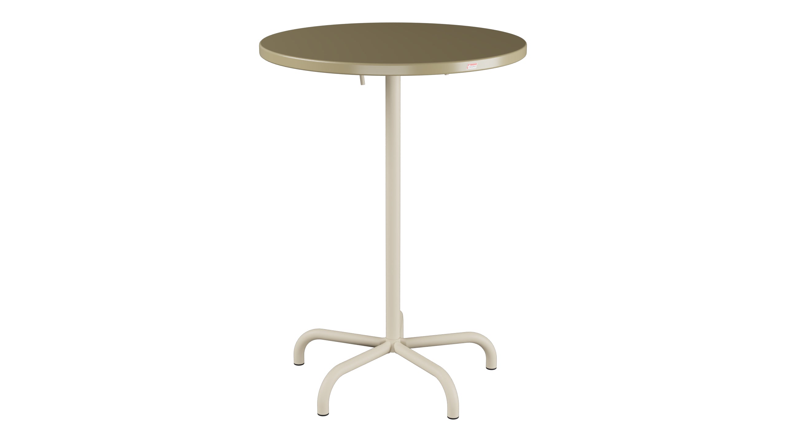 Säntis Metall-Stehtisch Outdoor ø80 / 110 klappbar in Champagner präsentiert im Onlineshop von KAQTU Design AG. Hochtisch Outdoor ist von Schaffner