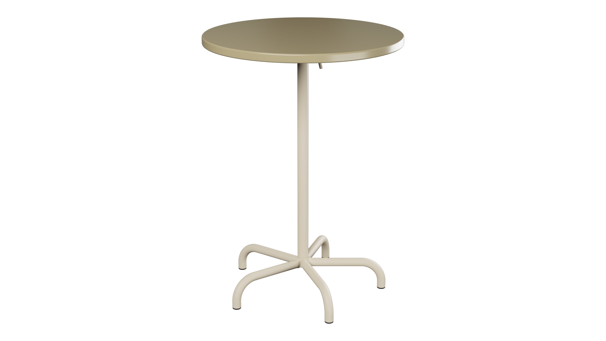 Säntis Metall-Stehtisch Outdoor ø80 / 110 klappbar in Champagner präsentiert im Onlineshop von KAQTU Design AG. Hochtisch Outdoor ist von Schaffner