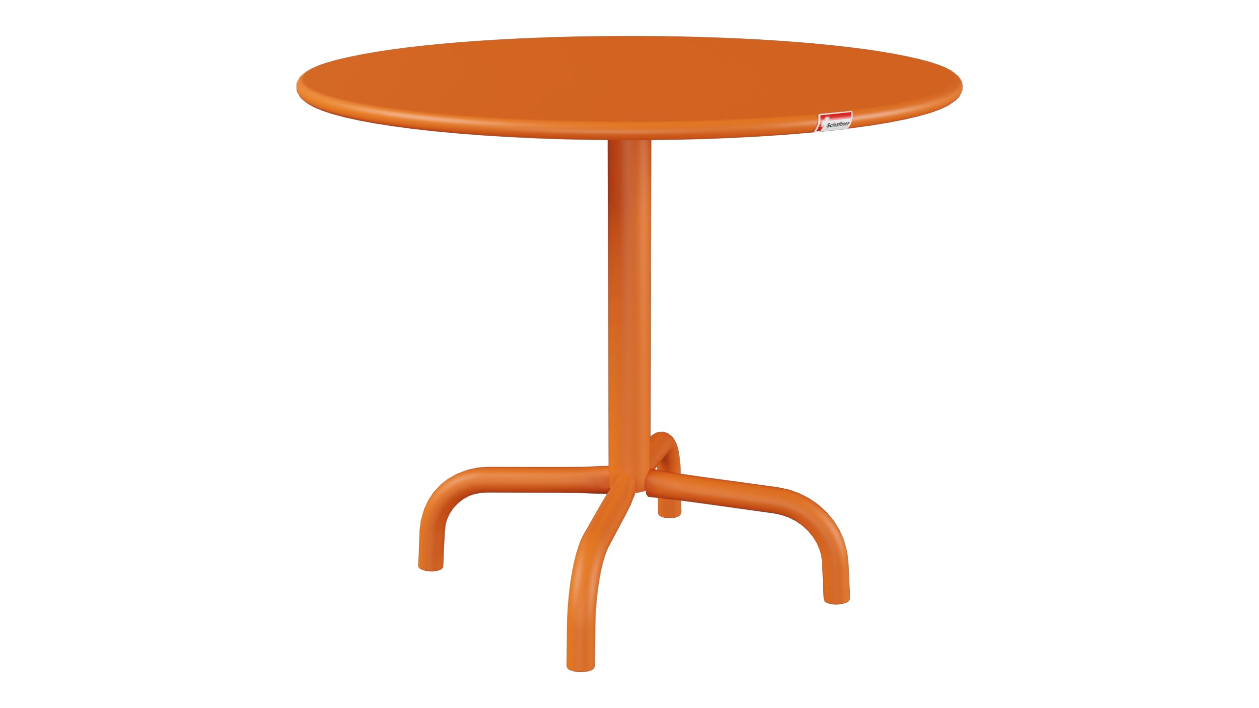 Rigi Metall-Beistelltisch Outdoor ø60 / 50 in Orange präsentiert im Onlineshop von KAQTU Design AG. Beistelltisch Outdoor ist von Schaffner