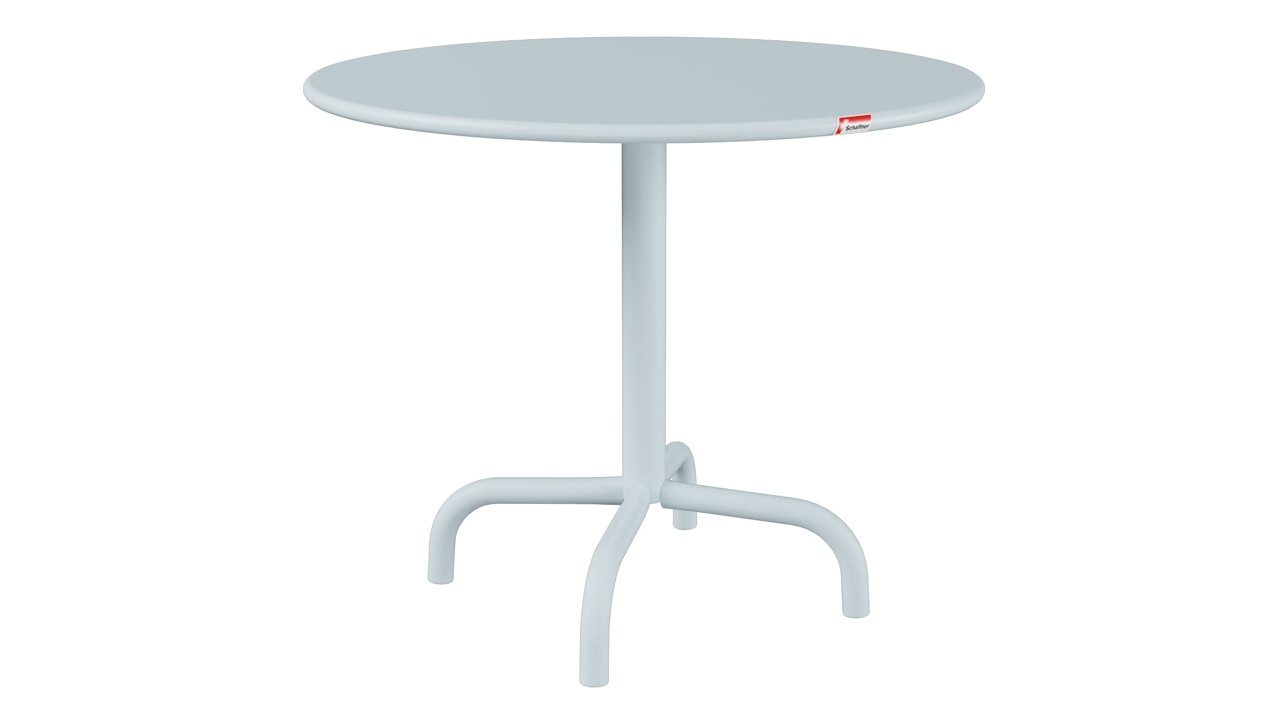 Rigi Metall-Beistelltisch Outdoor ø60 / 50 in Pastellblau präsentiert im Onlineshop von KAQTU Design AG. Beistelltisch Outdoor ist von Schaffner