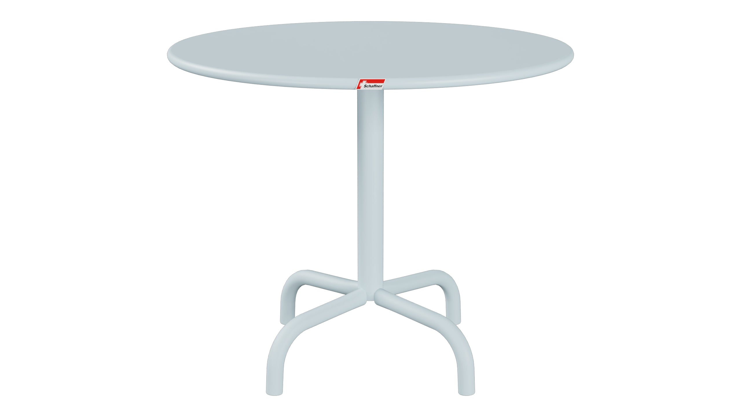 Rigi Metall-Beistelltisch Outdoor ø60 / 50 in Pastellblau präsentiert im Onlineshop von KAQTU Design AG. Beistelltisch Outdoor ist von Schaffner
