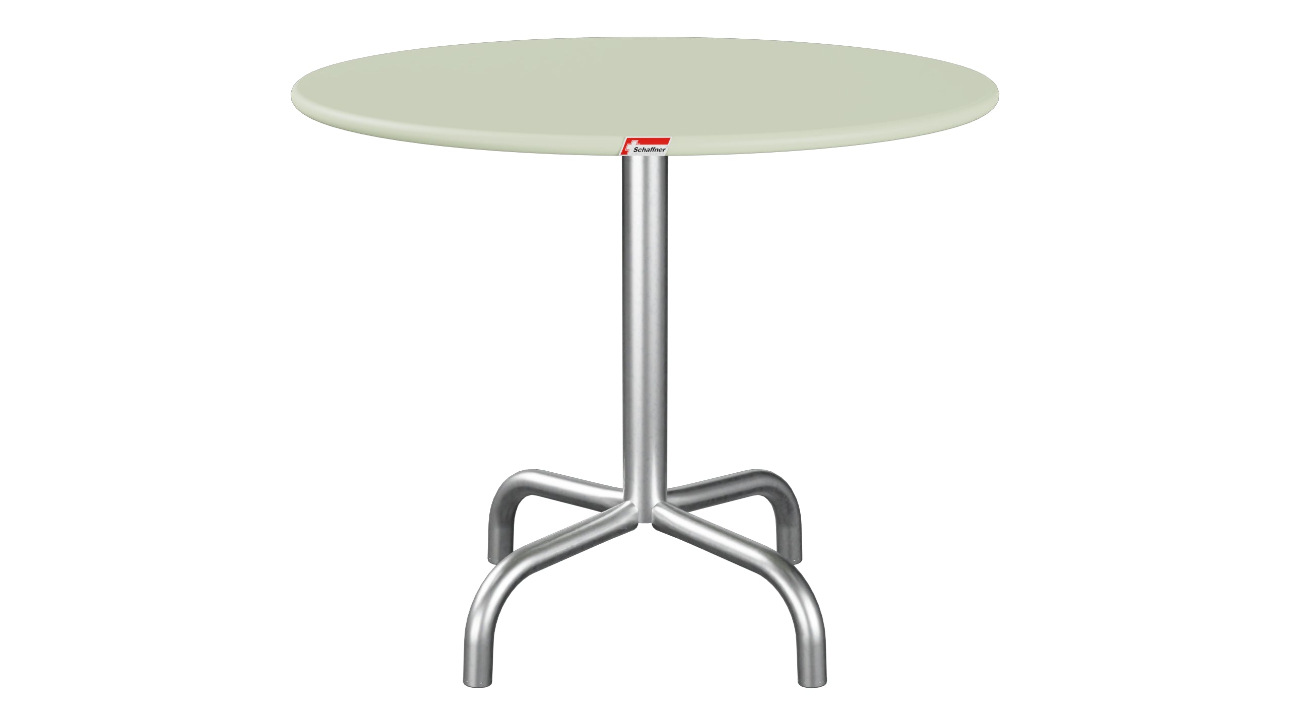 Rigi Metall-Beistelltisch Outdoor ø60 / 50 in Pastellgrün präsentiert im Onlineshop von KAQTU Design AG. Beistelltisch Outdoor ist von Schaffner
