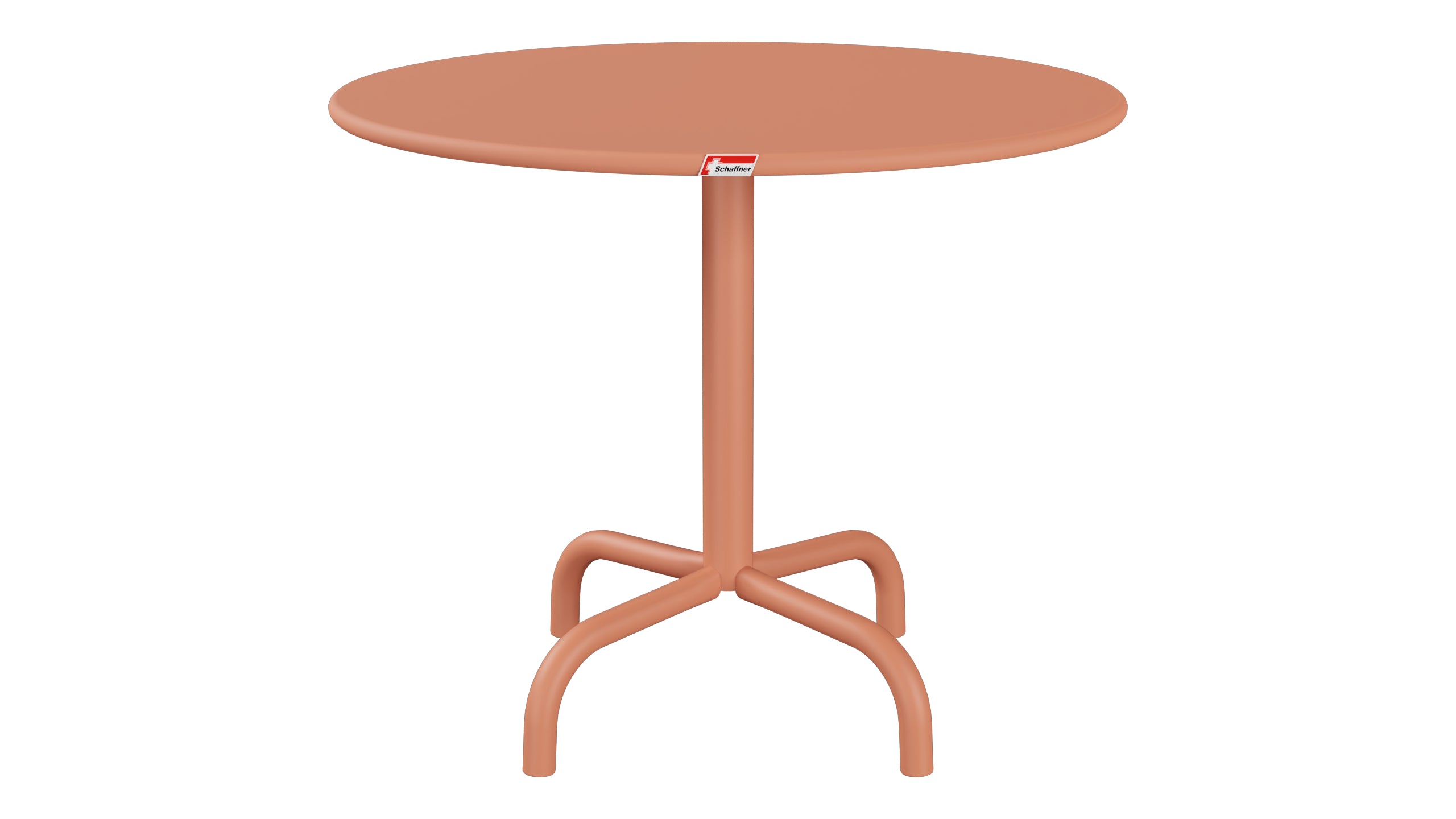 Rigi Metall-Beistelltisch Outdoor ø60 / 50 in Pastellterracotta präsentiert im Onlineshop von KAQTU Design AG. Beistelltisch Outdoor ist von Schaffner