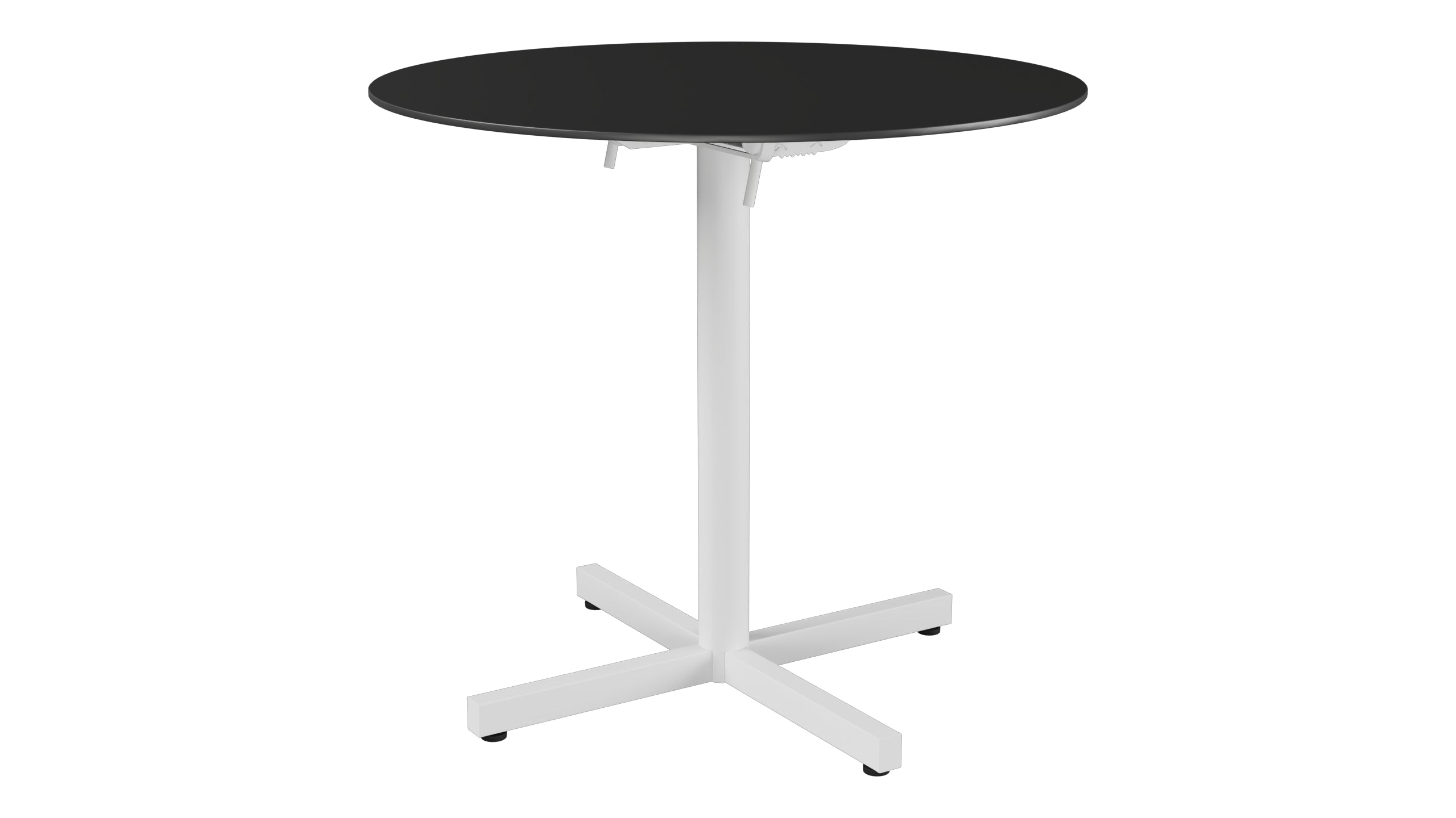Luzern Glasfaser-Gartentisch Decor ø80 klappbar in Anthrazit präsentiert im Onlineshop von KAQTU Design AG. Gartentisch ist von Schaffner
