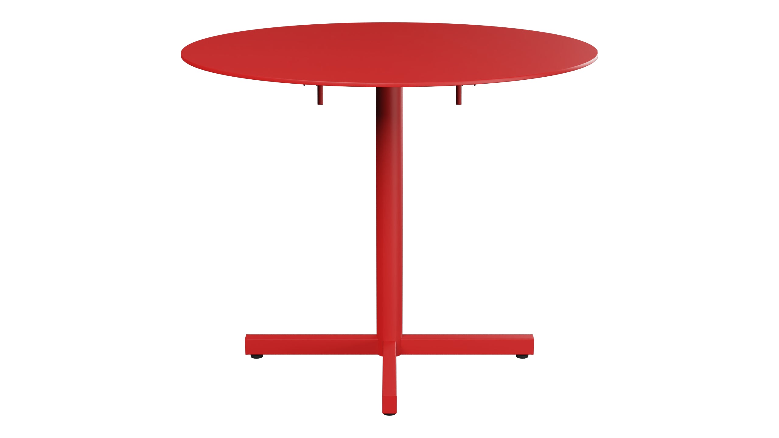 Luzern Glasfaser-Gartentisch Decor ø90 klappbar in Rot präsentiert im Onlineshop von KAQTU Design AG. Gartentisch ist von Schaffner