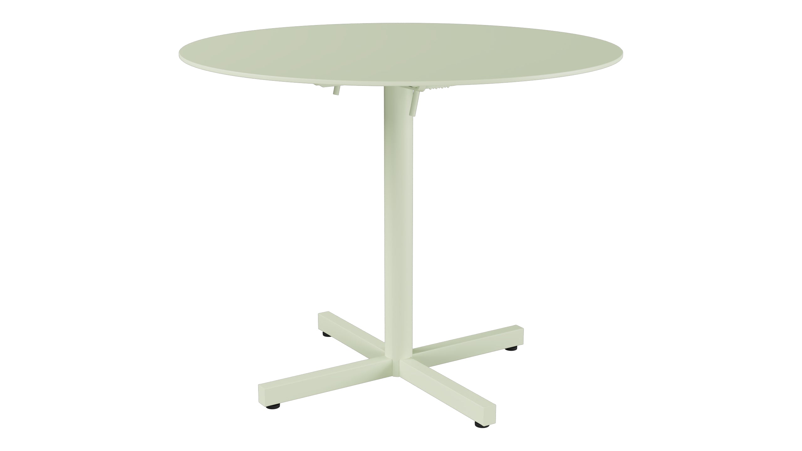 Luzern Glasfaser-Gartentisch Decor ø90 klappbar in Pastellgrün präsentiert im Onlineshop von KAQTU Design AG. Gartentisch ist von Schaffner
