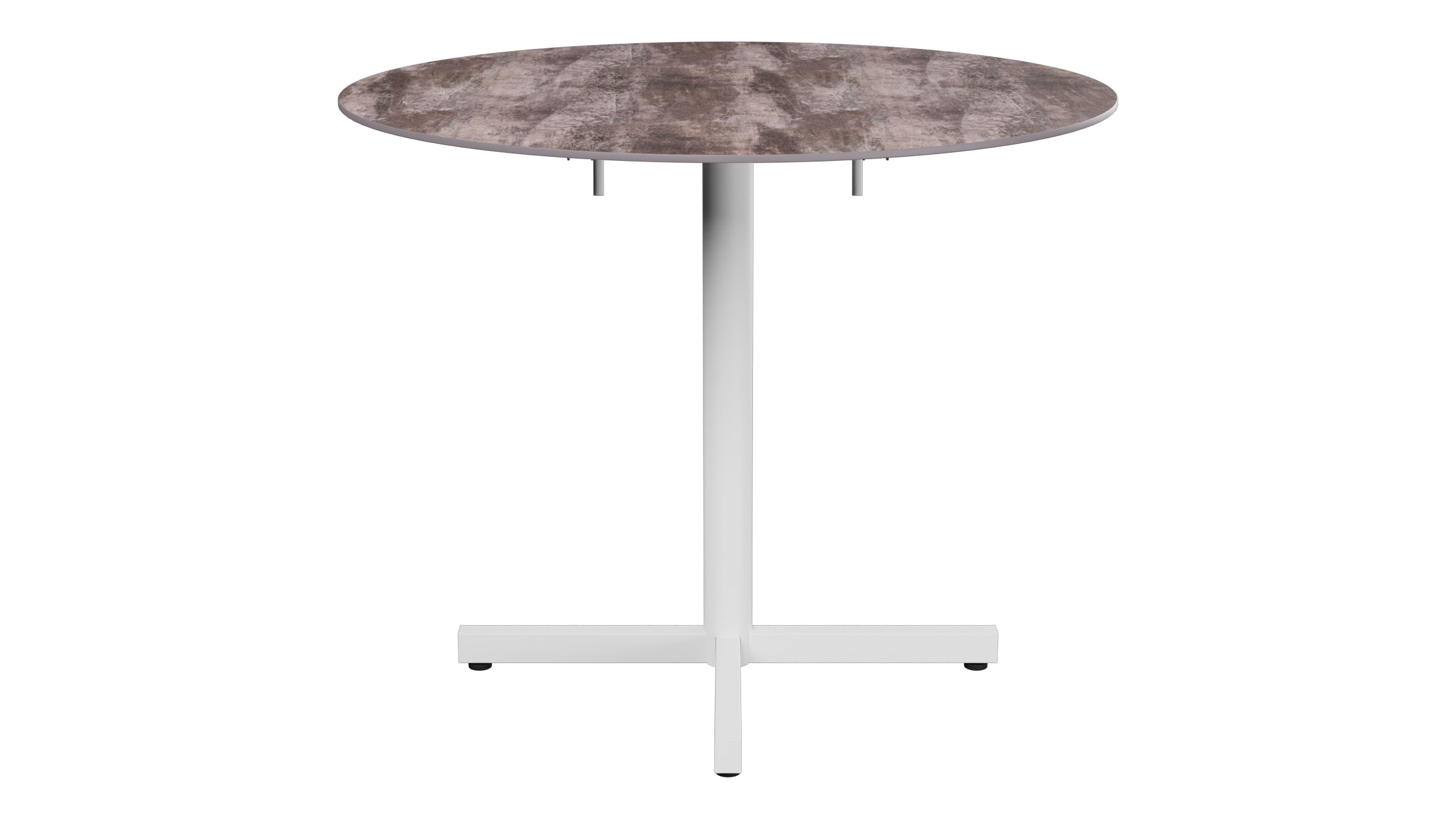 Luzern Glasfaser-Gartentisch Decor ø90 klappbar in Stromboli dunkel präsentiert im Onlineshop von KAQTU Design AG. Gartentisch ist von Schaffner