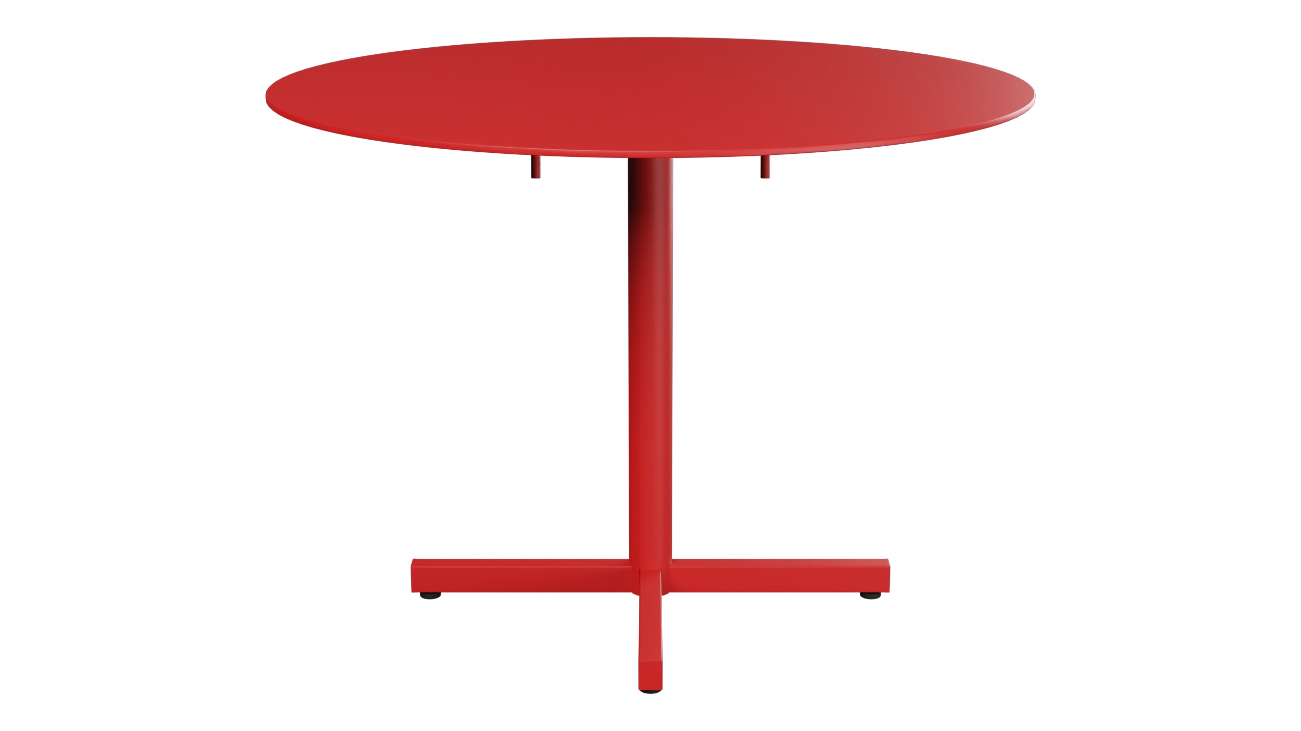 Luzern Glasfaser-Gartentisch Decor ø100 klappbar in Rot präsentiert im Onlineshop von KAQTU Design AG. Gartentisch ist von Schaffner