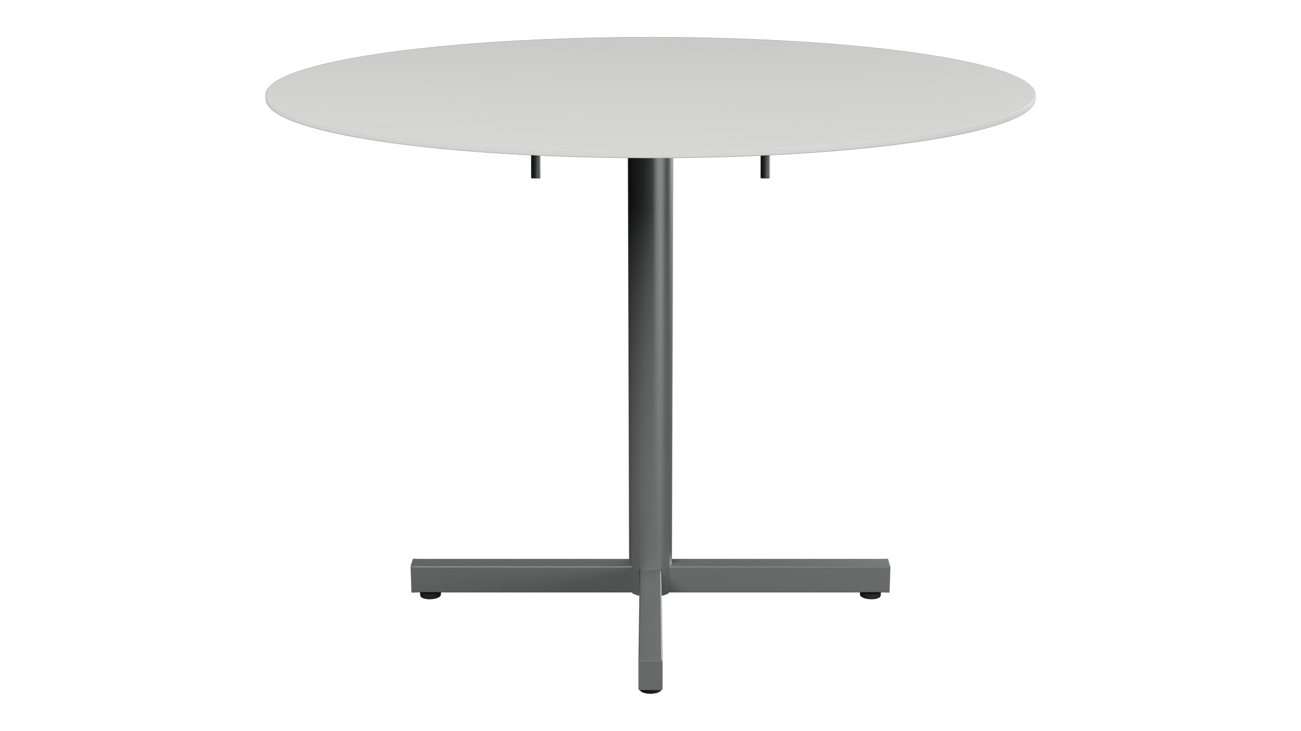 Luzern Glasfaser-Gartentisch Decor ø100 klappbar in Alusilber präsentiert im Onlineshop von KAQTU Design AG. Gartentisch ist von Schaffner