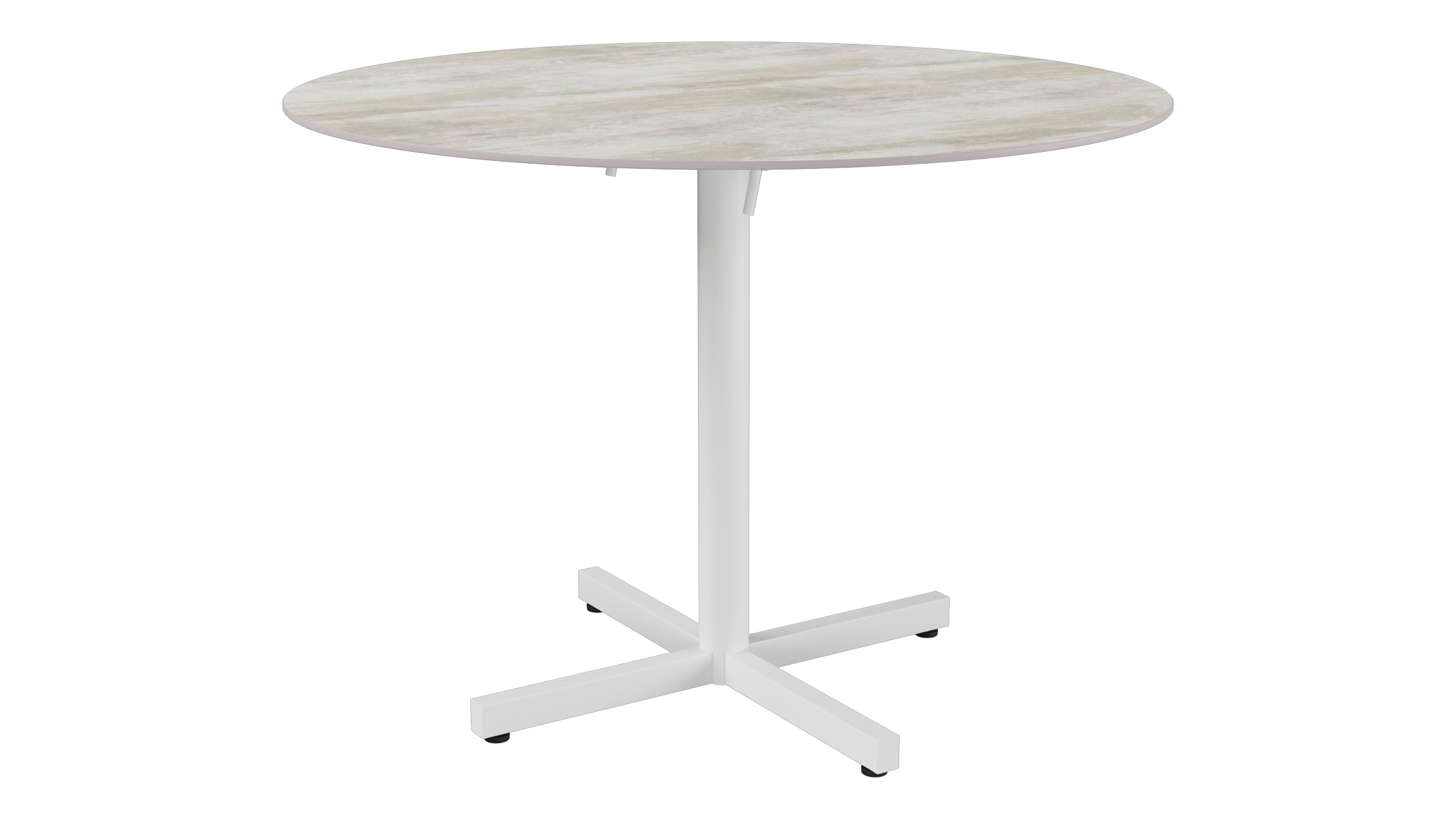Luzern Glasfaser-Gartentisch Decor ø100 klappbar in Stromboli hell präsentiert im Onlineshop von KAQTU Design AG. Gartentisch ist von Schaffner